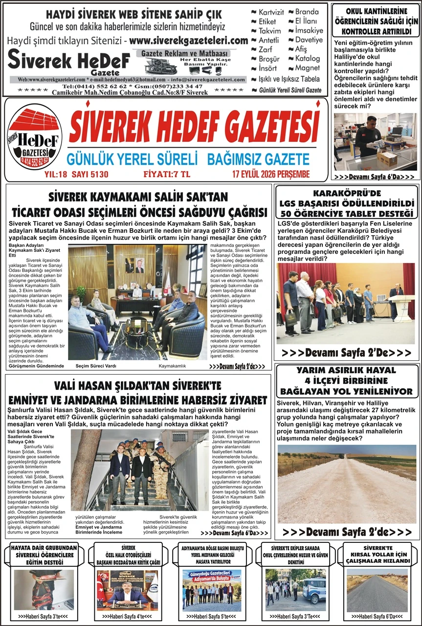 17.09.2026 Tarihli Gazetemiz