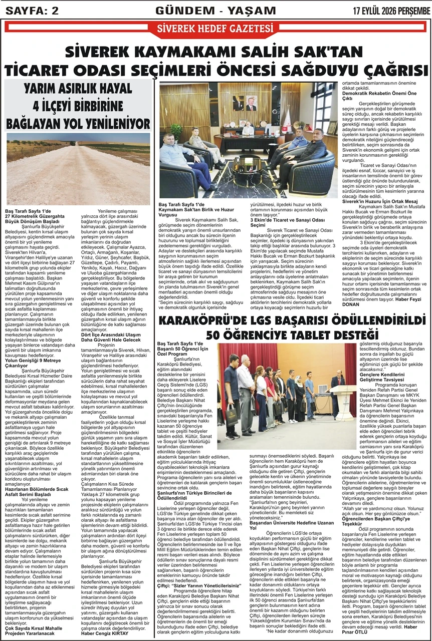 17.09.2026 Tarihli Gazetemiz