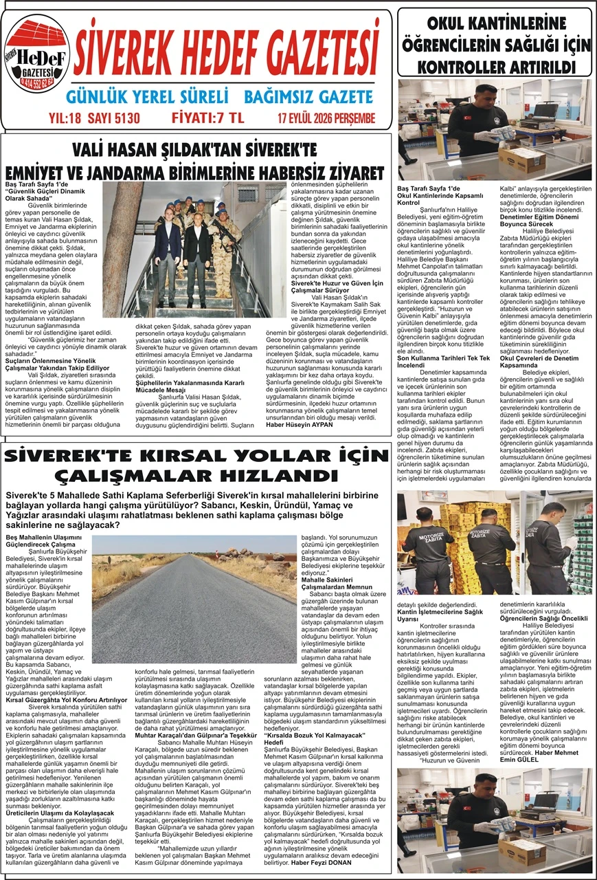 17.09.2026 Tarihli Gazetemiz