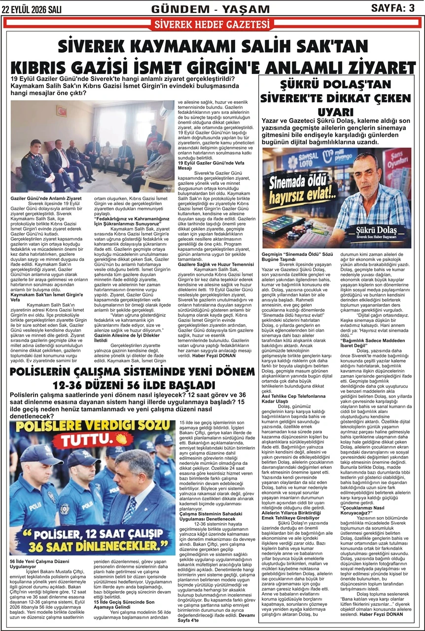 22.09.2026 Tarihli Gazetemiz