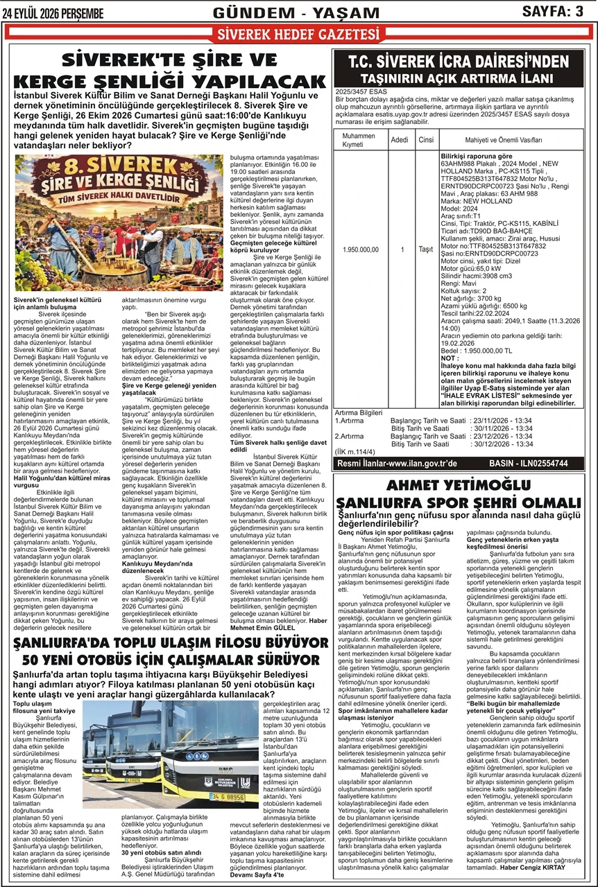 24.09.2026 Tarihli Gazetemiz