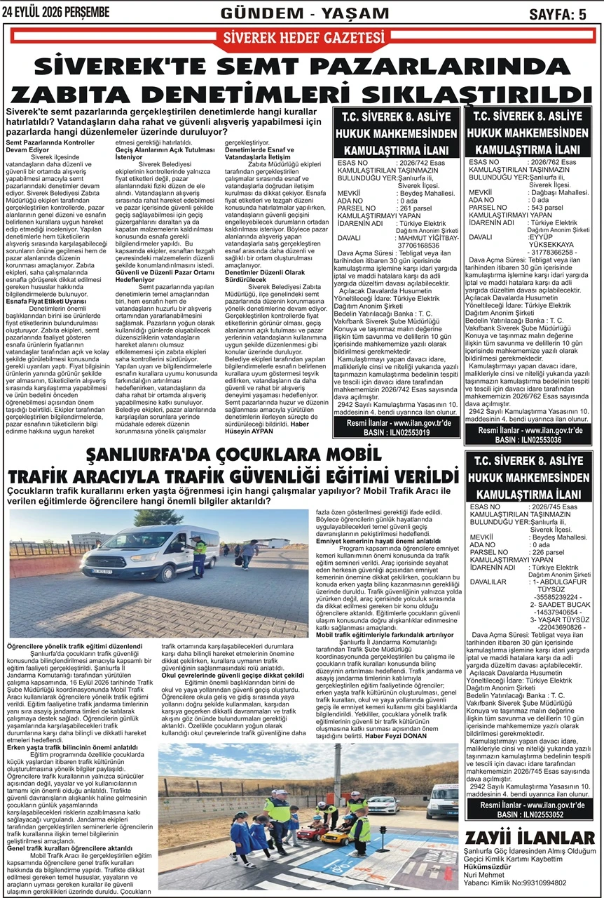 24.09.2026 Tarihli Gazetemiz
