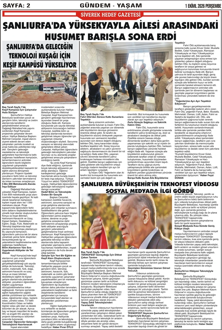 01.10.2026 Tarihli Gazetemiz