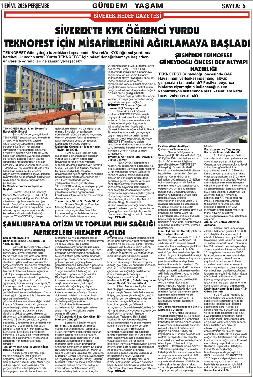01.10.2026 Tarihli Gazetemiz