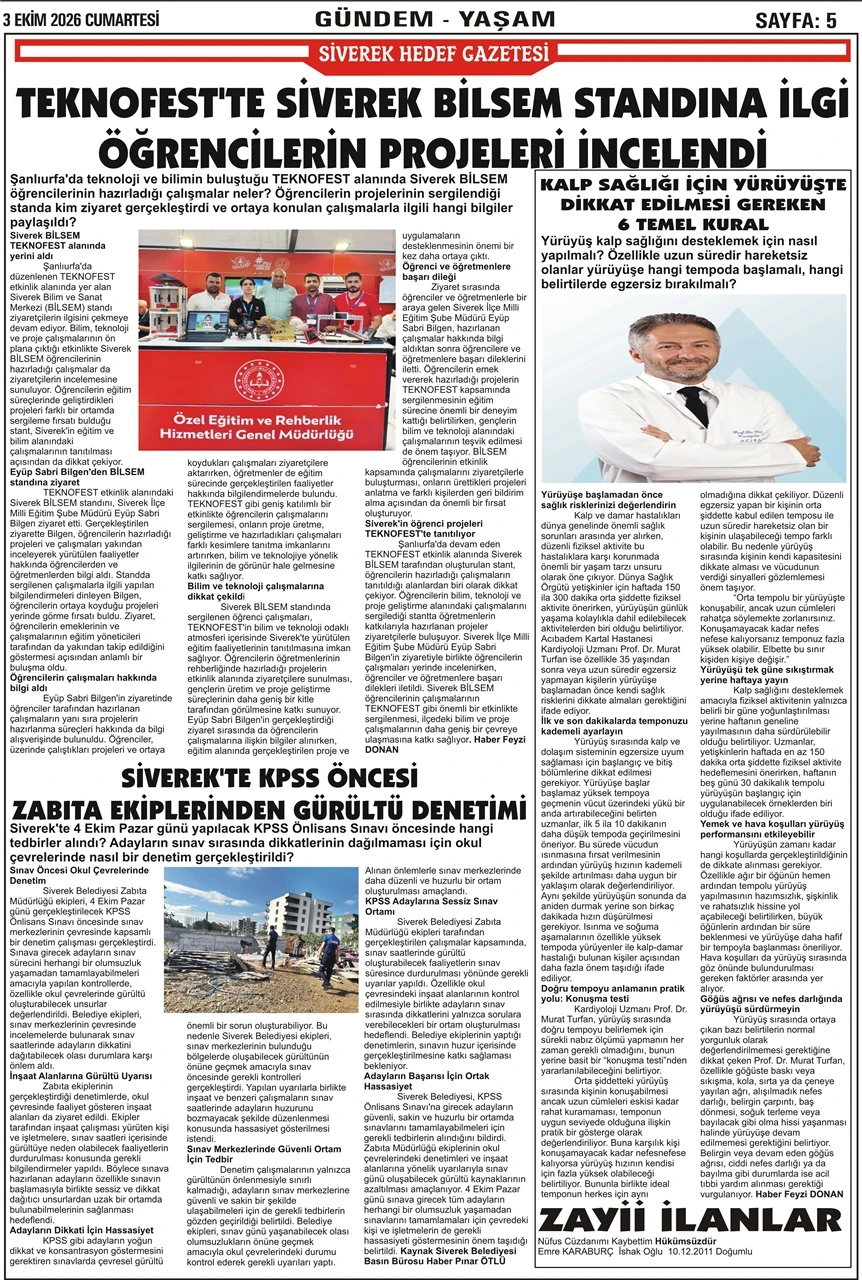 03.10.2026 Tarihli Gazetemiz