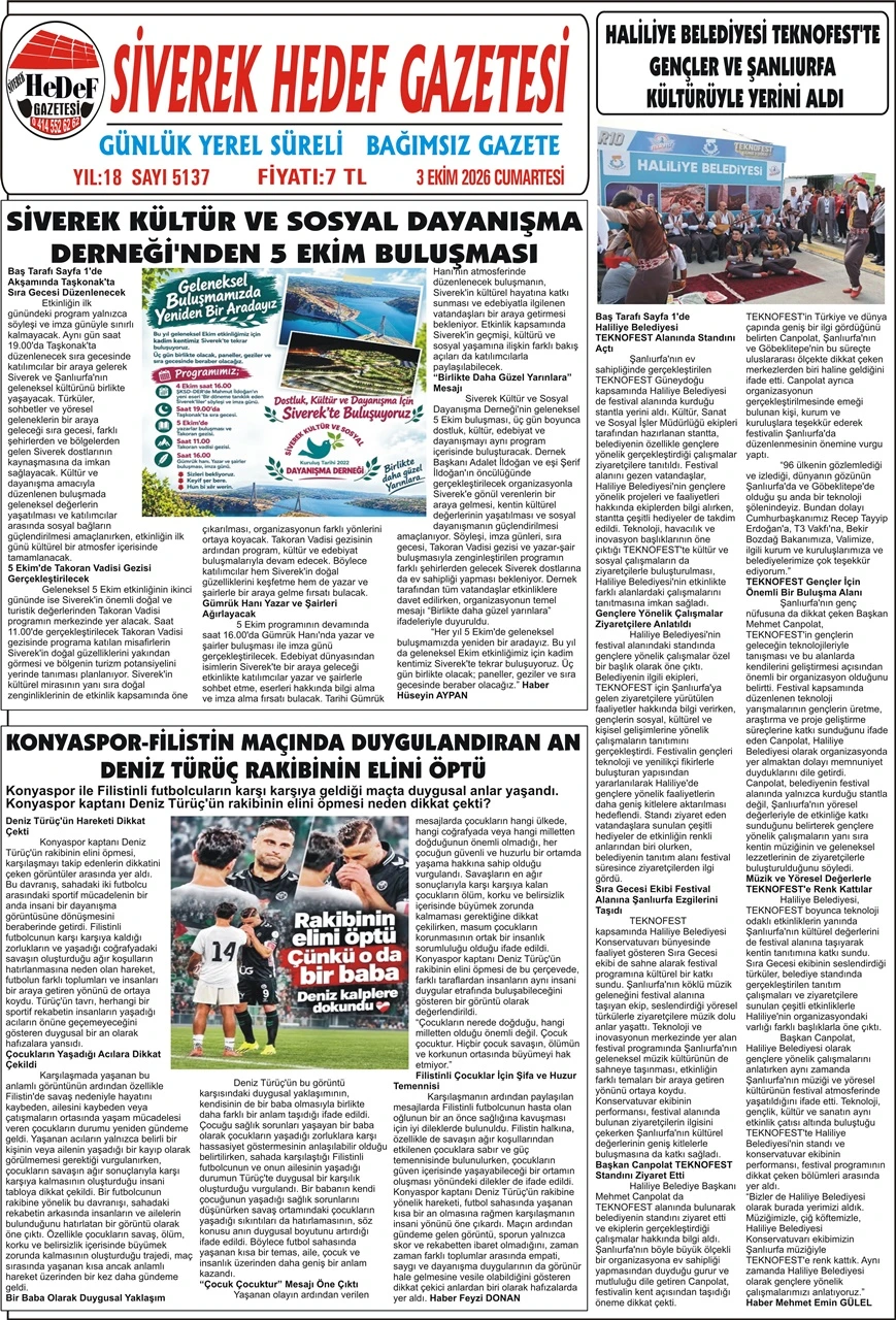 03.10.2026 Tarihli Gazetemiz