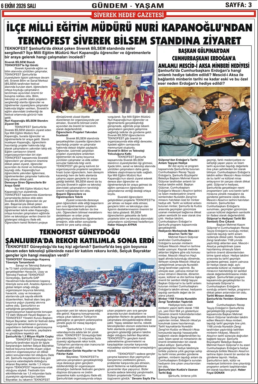06.10.2026 Tarihli Gazetemiz