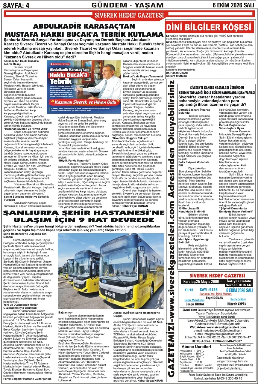06.10.2026 Tarihli Gazetemiz
