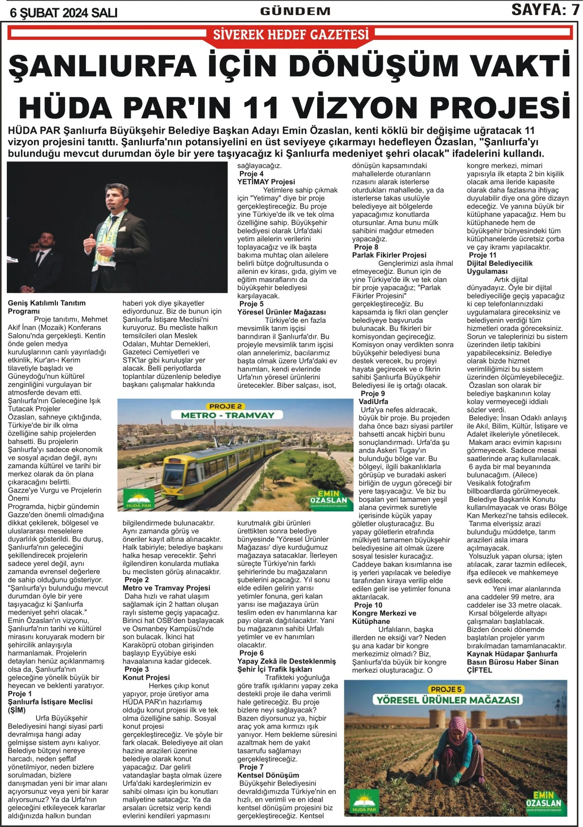 06.02.2024 TARİHLİ GAZETEMİZ