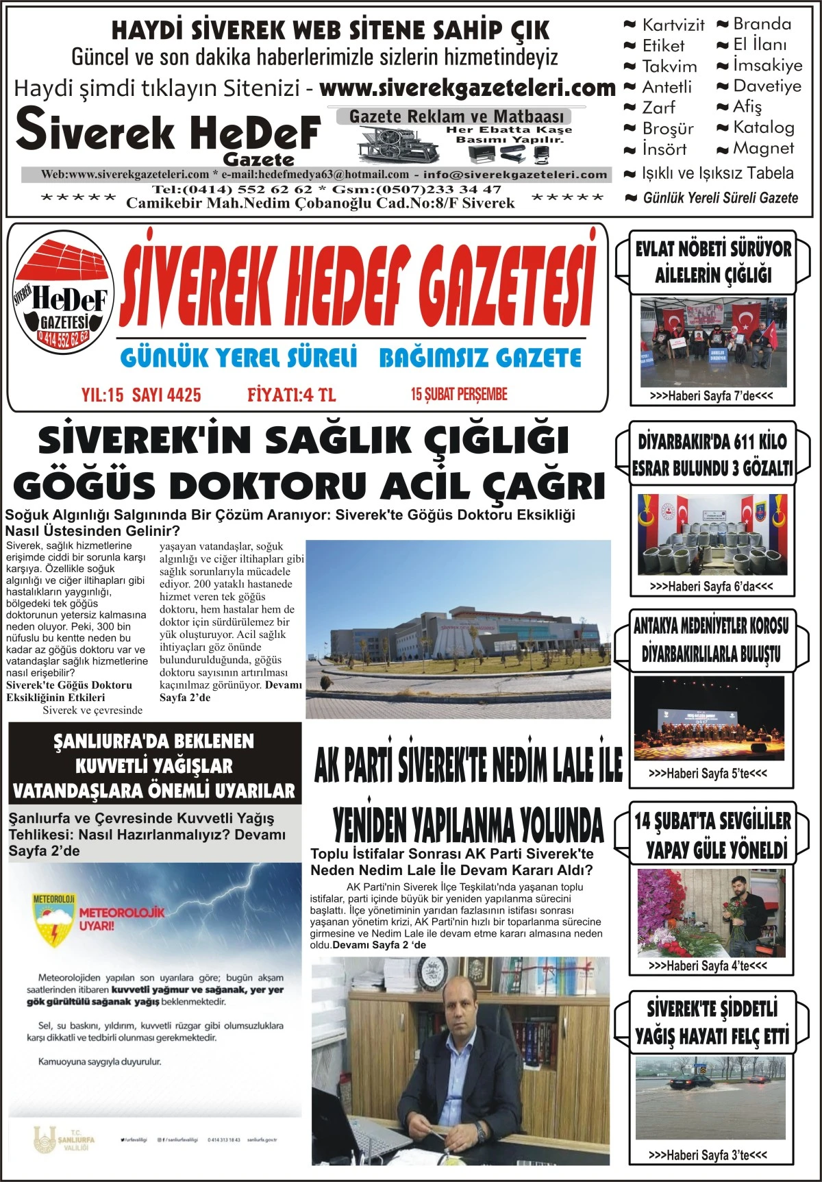 15.02.2024 Tarihli Gazetemiz