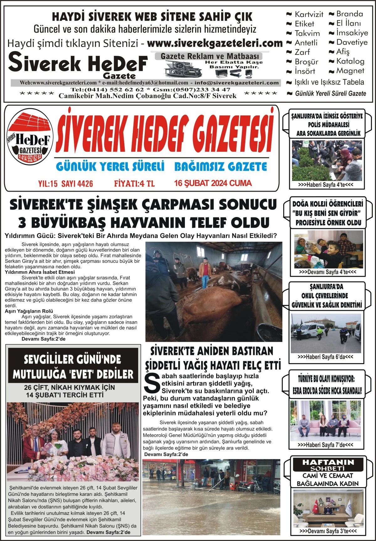 16.02.2024 Tarihli Gazetemiz