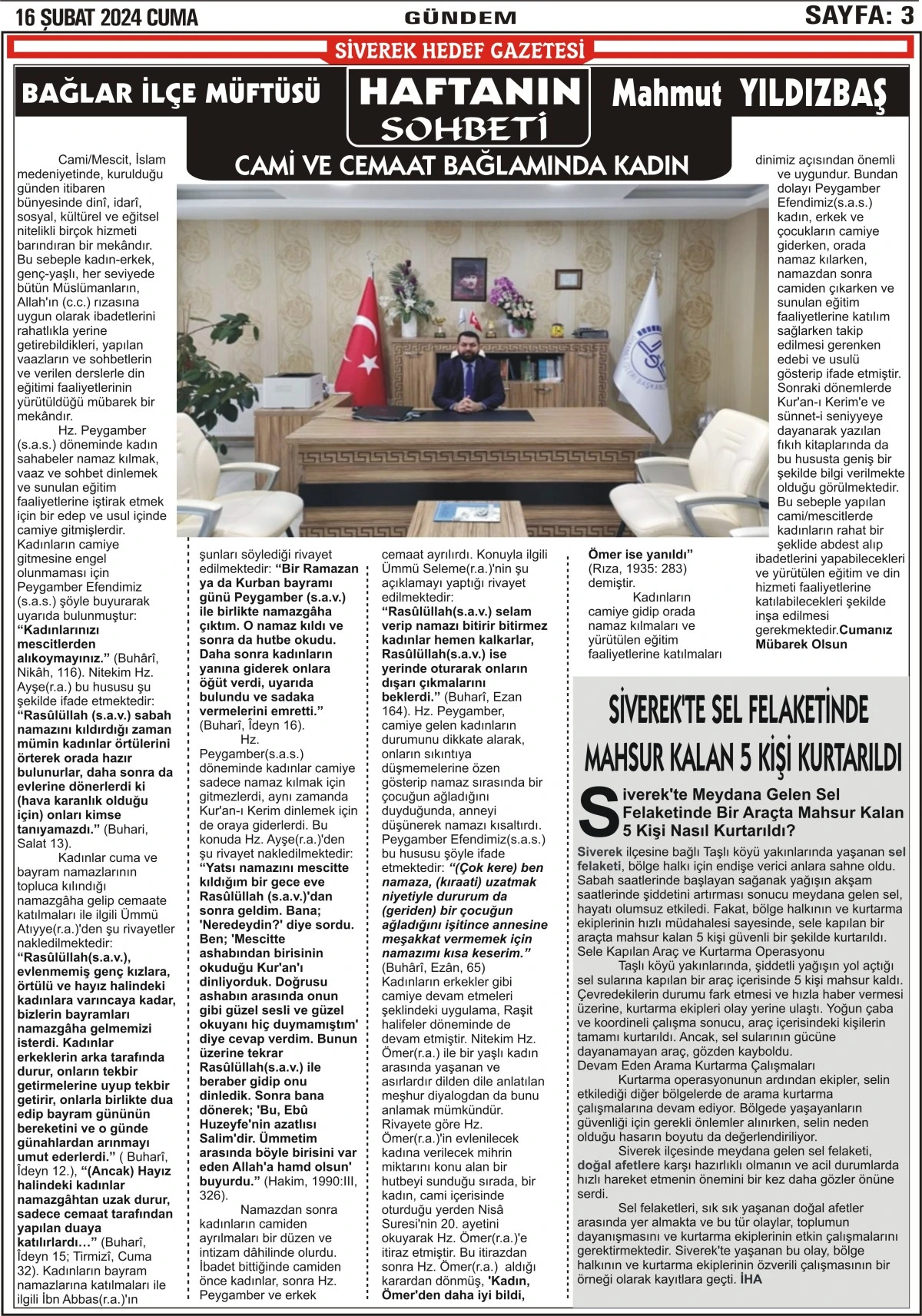 16.02.2024 Tarihli Gazetemiz