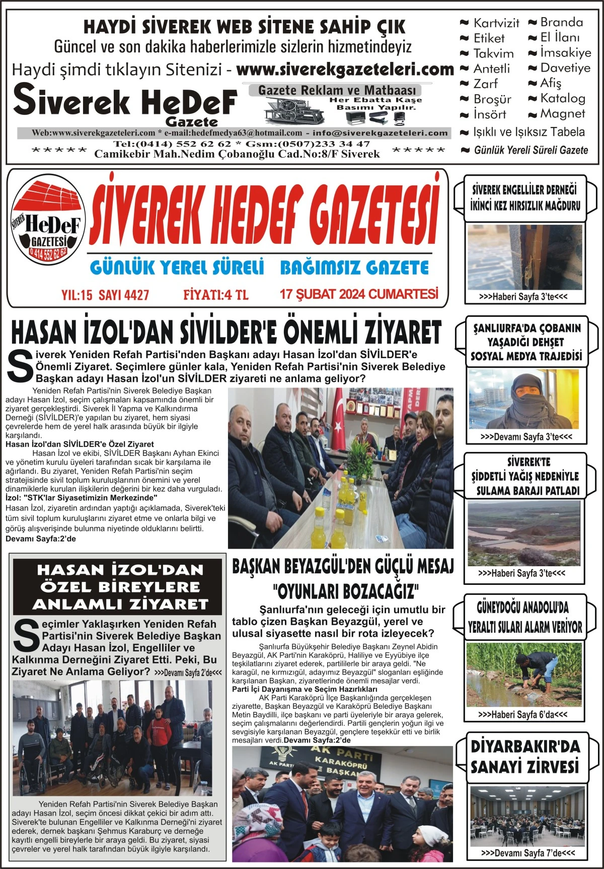 17.02.2024 Tarihli Gazetemiz