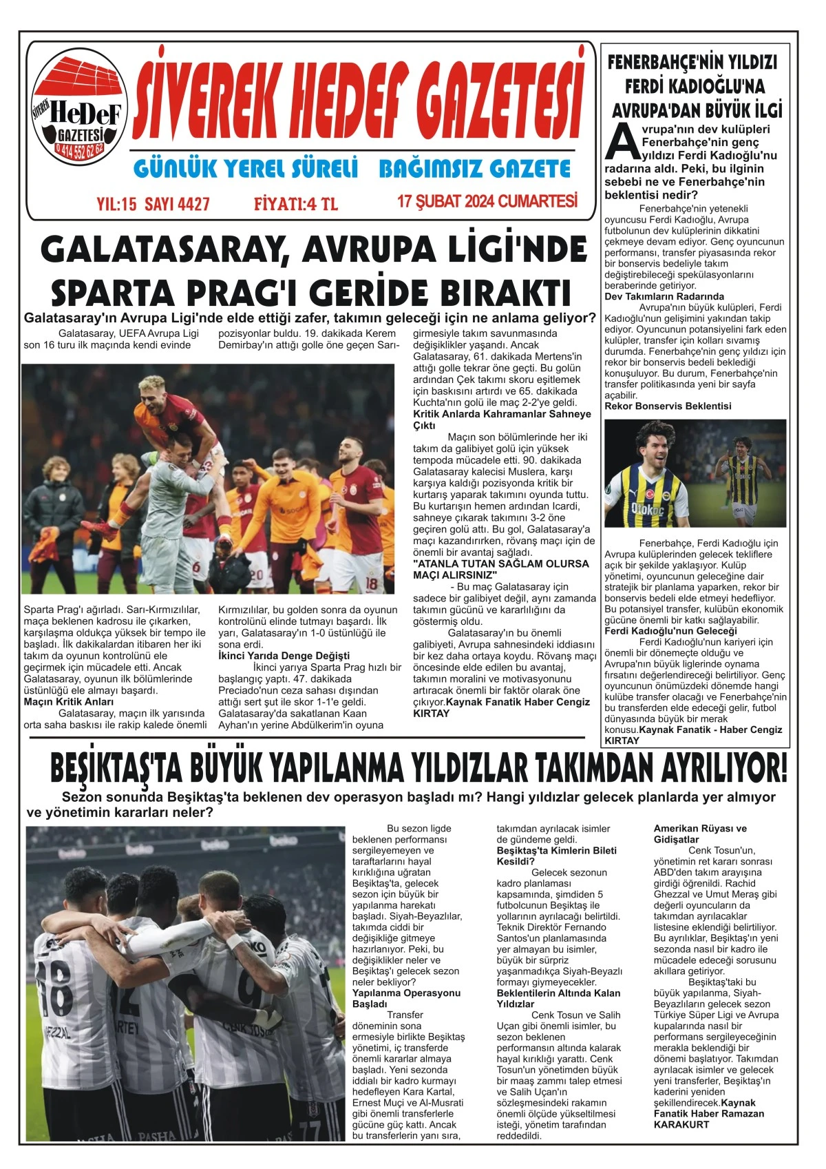 17.02.2024 Tarihli Gazetemiz