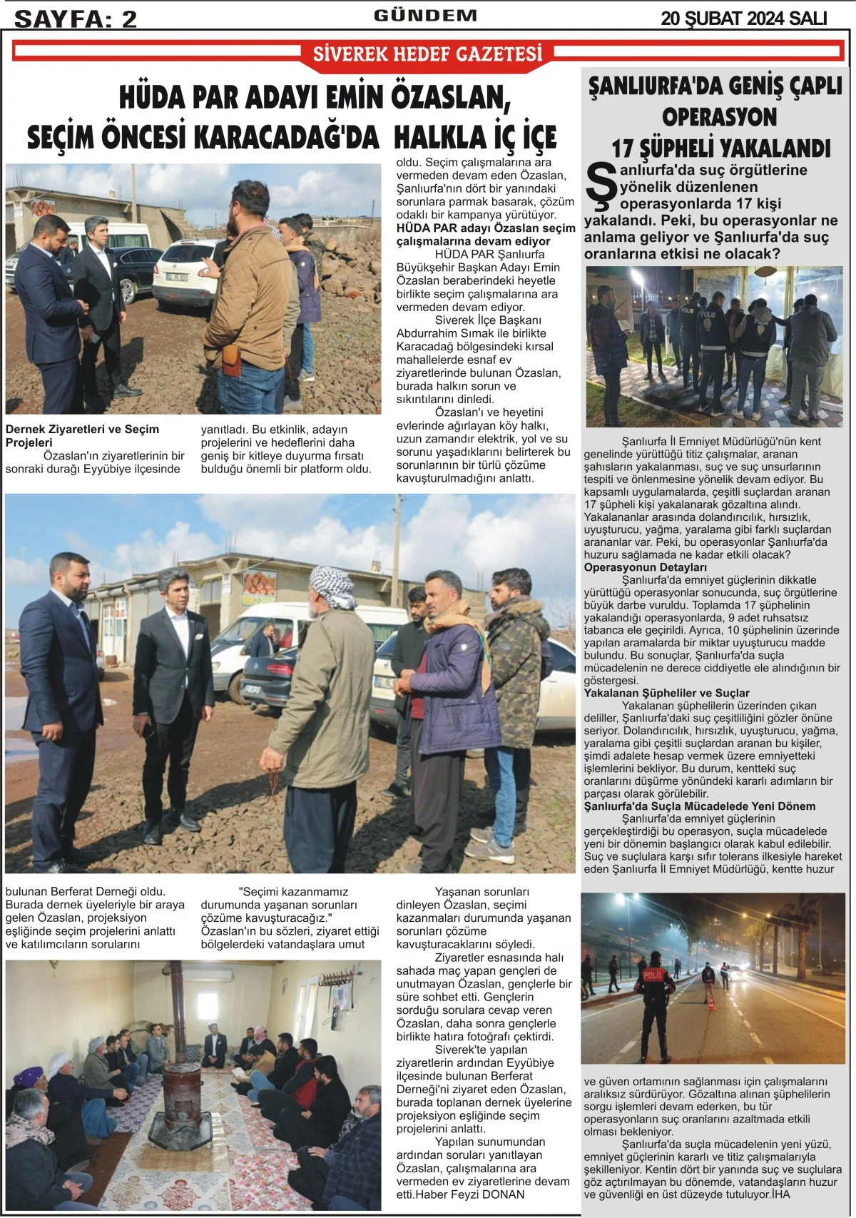 20.02.2024 Tarihli Gazetemiz