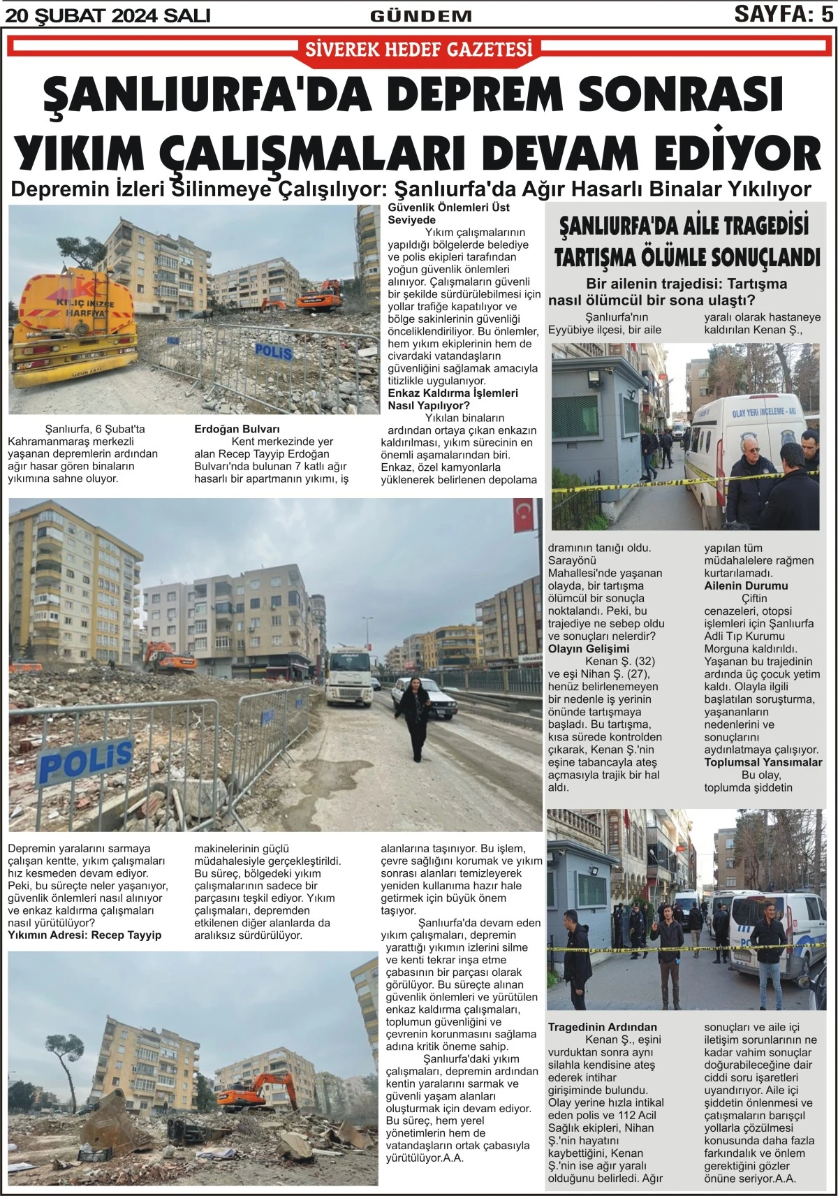 20.02.2024 Tarihli Gazetemiz