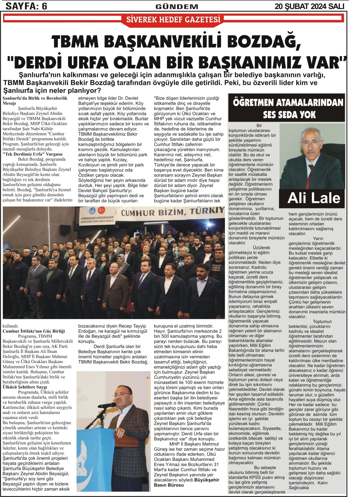 20.02.2024 Tarihli Gazetemiz