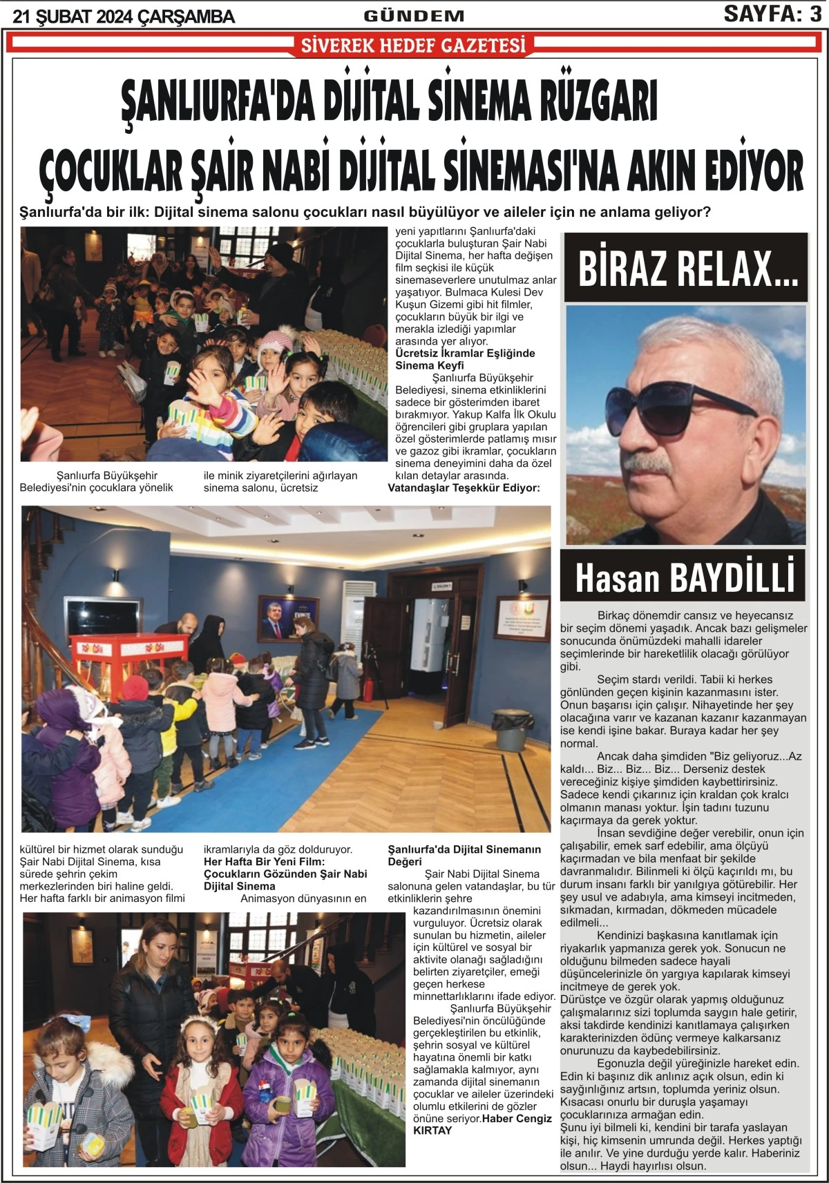21.02.2024 Tarihli Gazetemiz