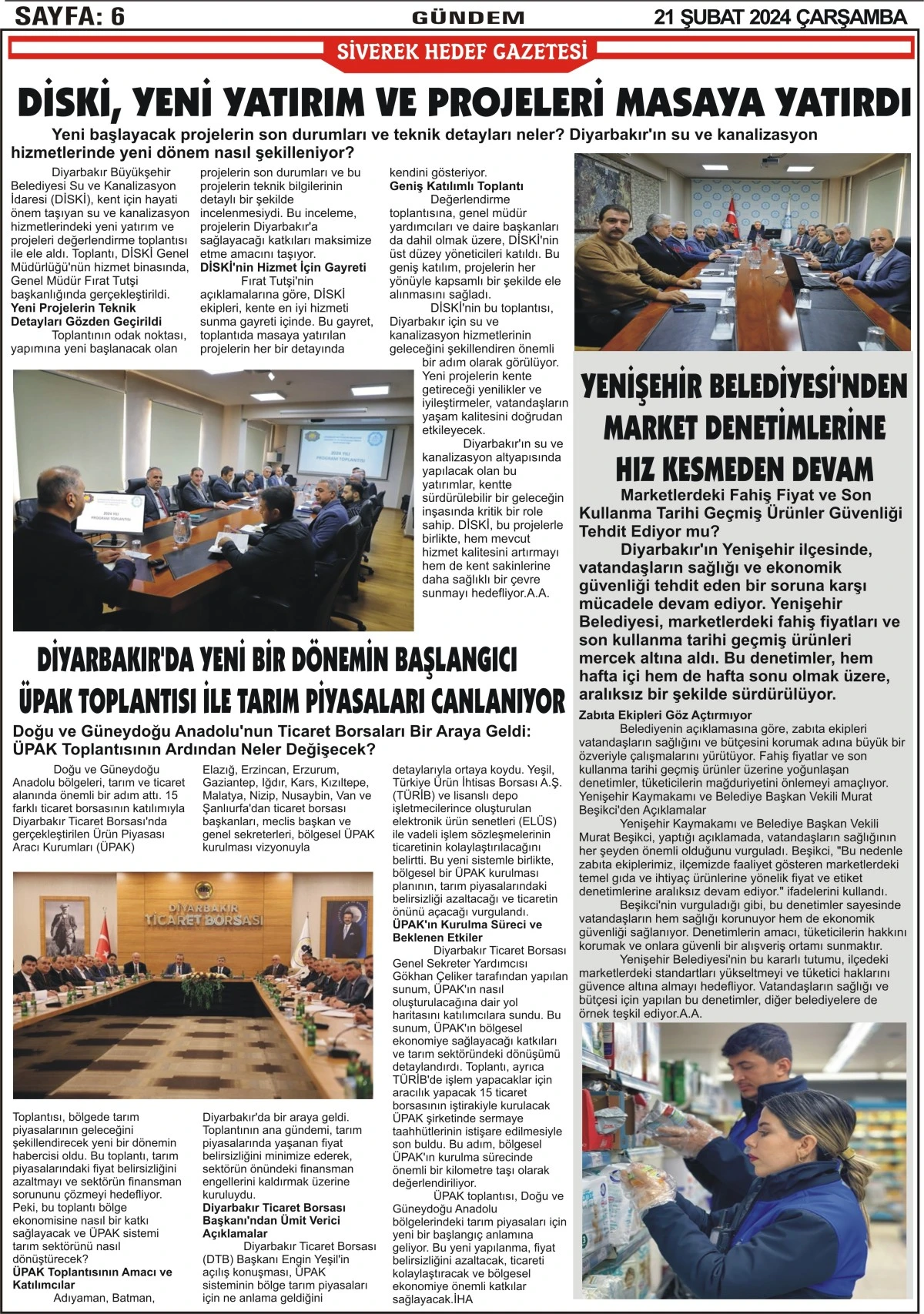 21.02.2024 Tarihli Gazetemiz