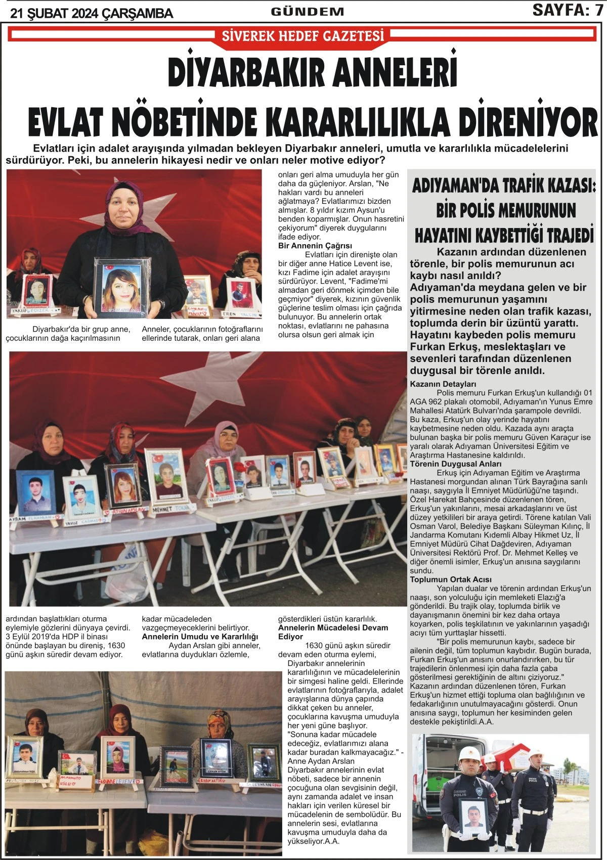 21.02.2024 Tarihli Gazetemiz