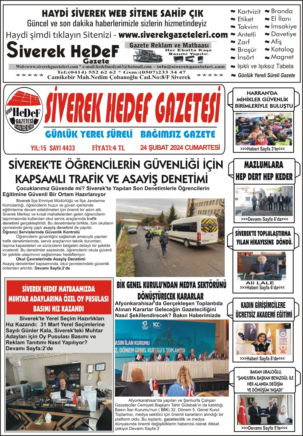 24.02.2024 Tarihli Gazetemiz