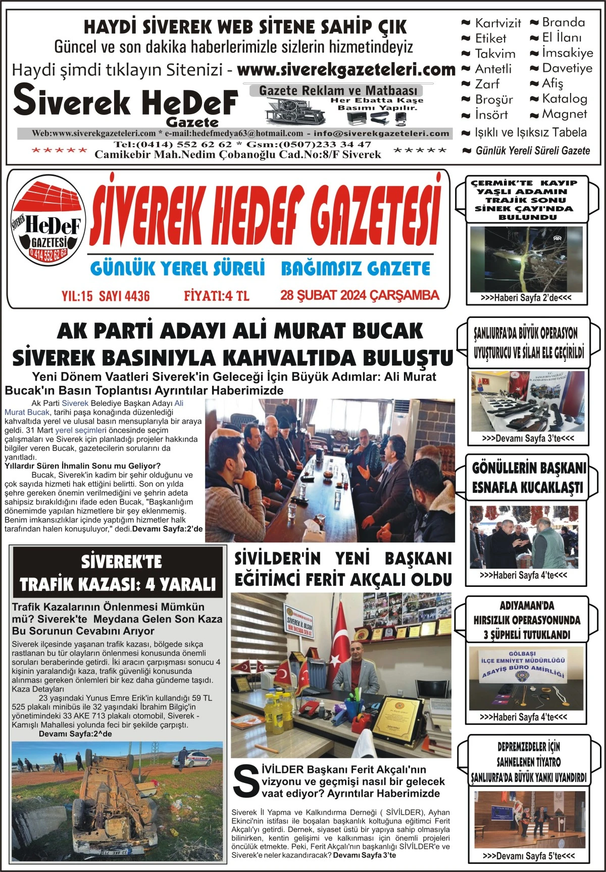 28.02.2024 Tarihli Gazetemiz