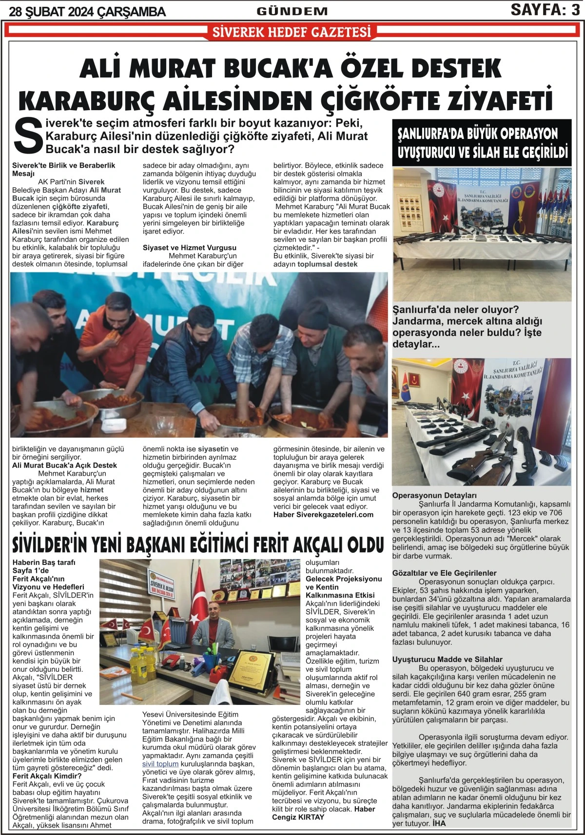 28.02.2024 Tarihli Gazetemiz