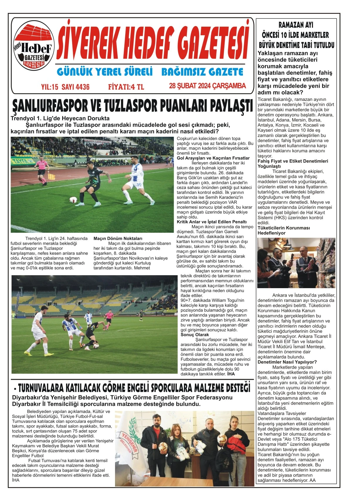 28.02.2024 Tarihli Gazetemiz