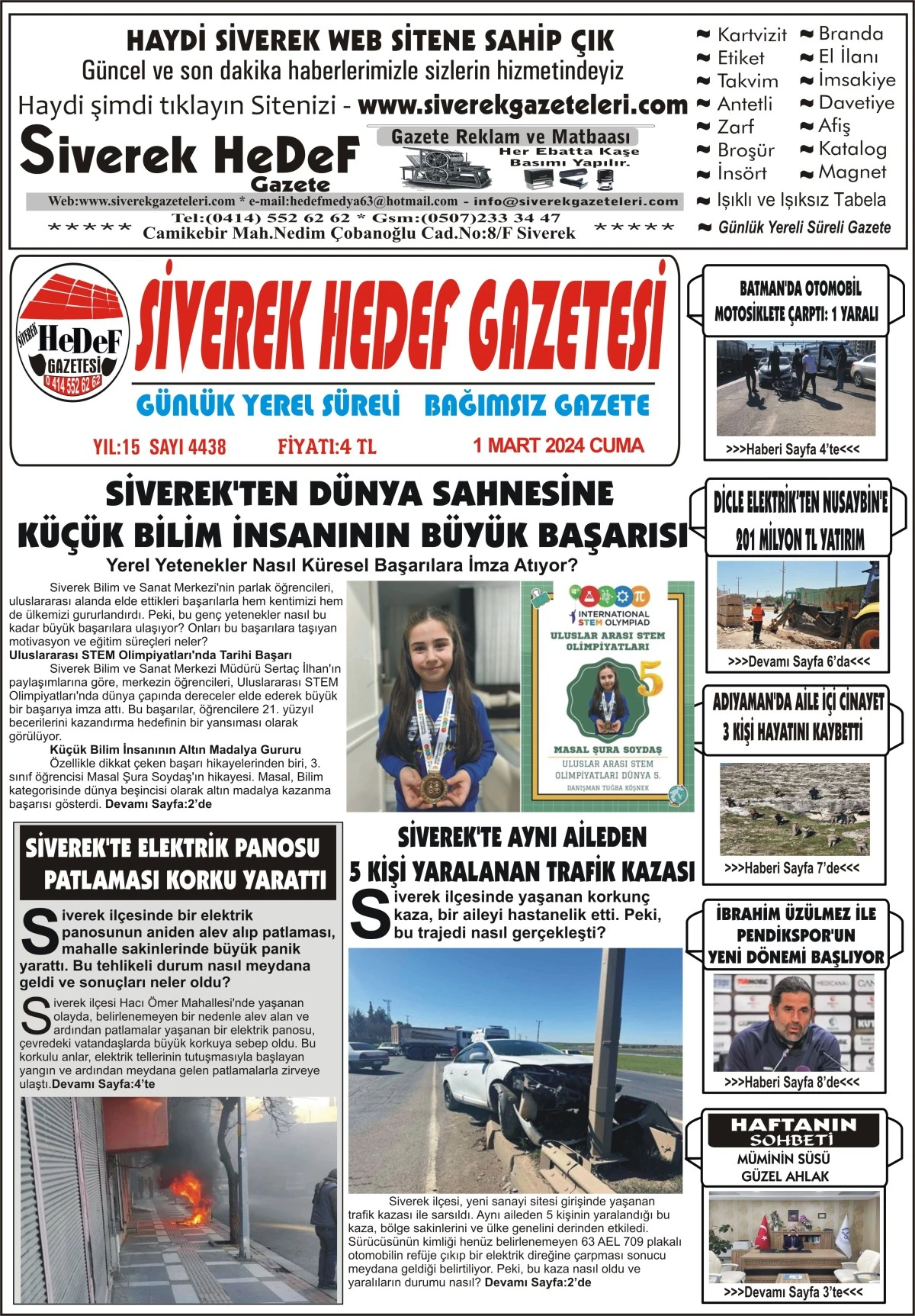 01.03.2024 Tarihli Gazetemiz