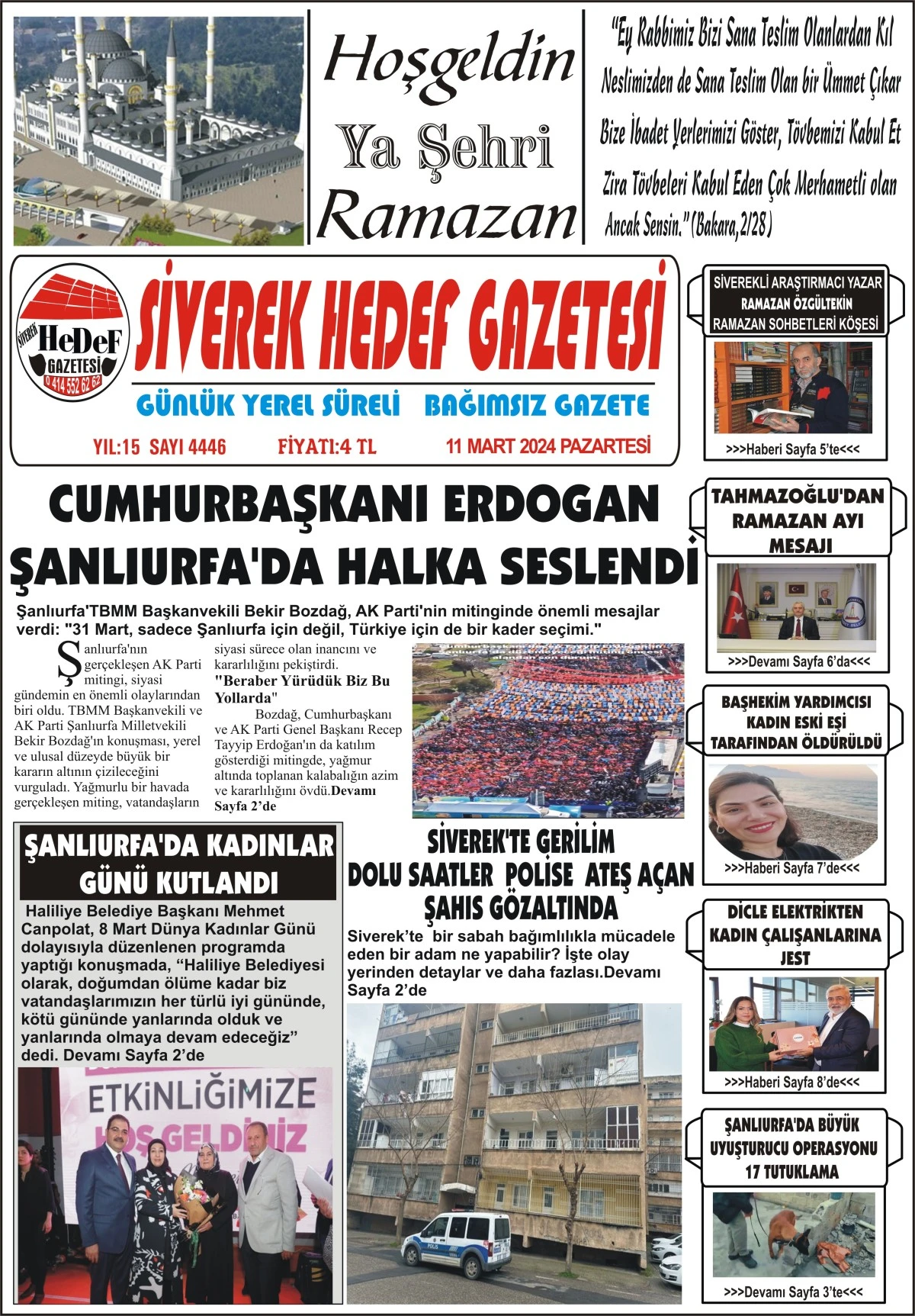 11.03.2024 Tarihli Gazetemiz