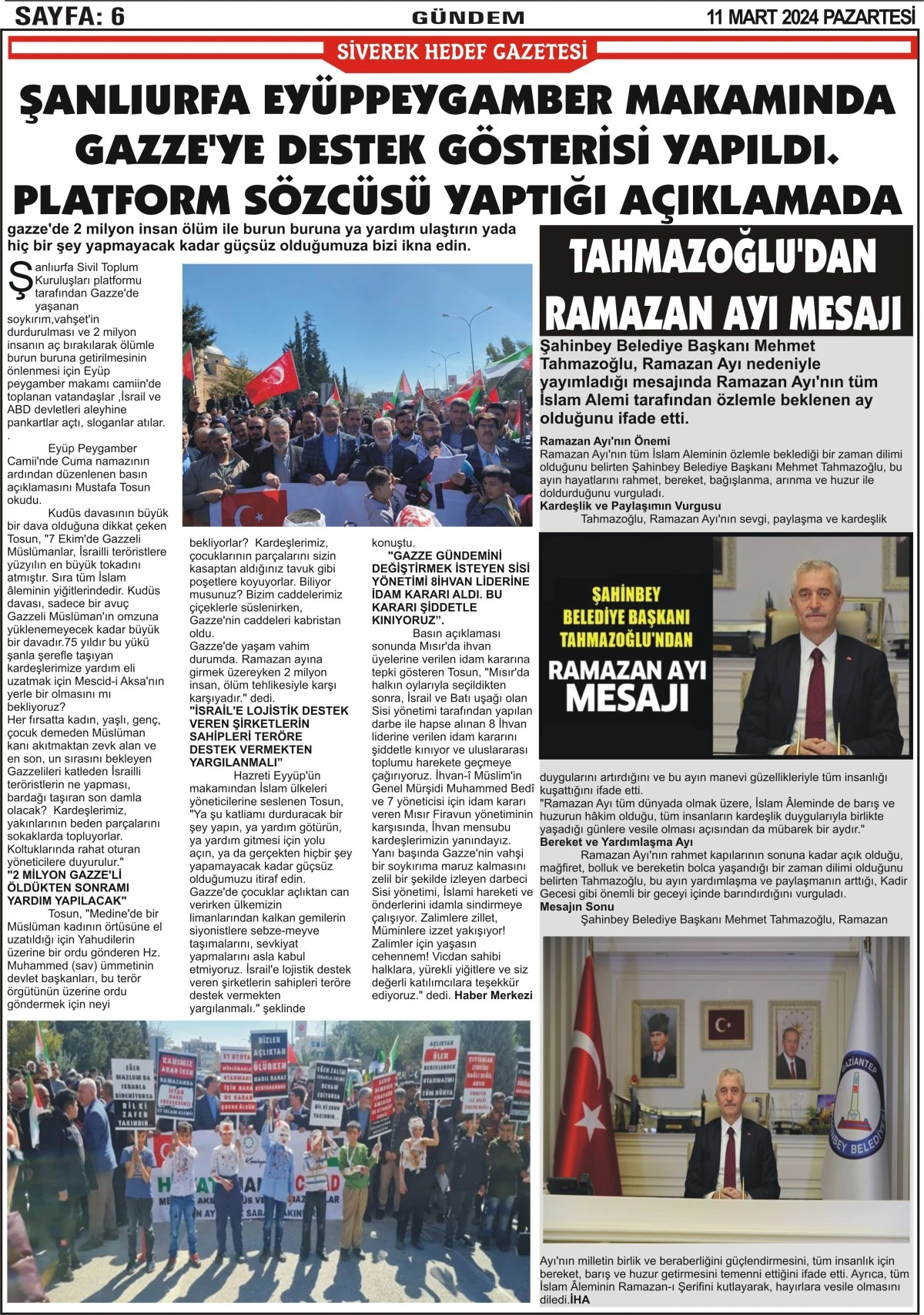 11.03.2024 Tarihli Gazetemiz