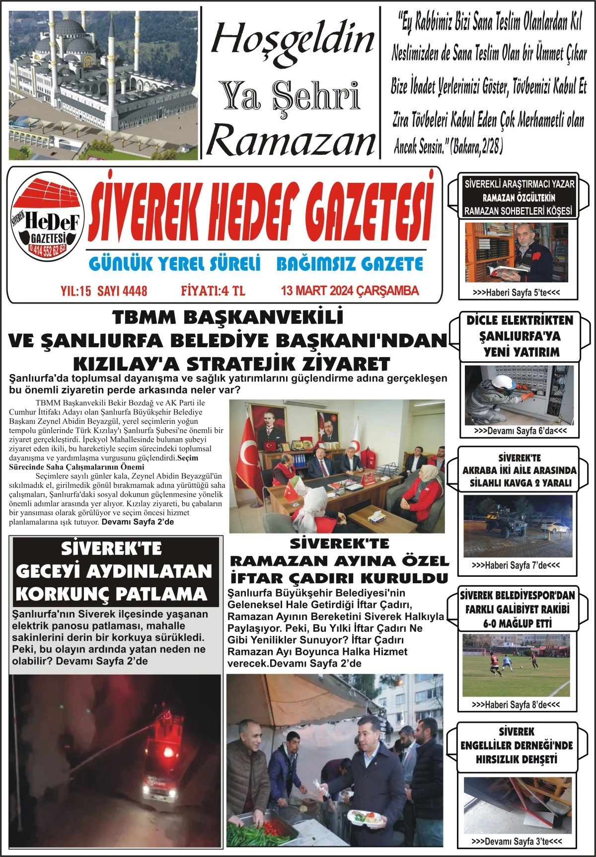 13.03.2024 Tarihli gazetemiz