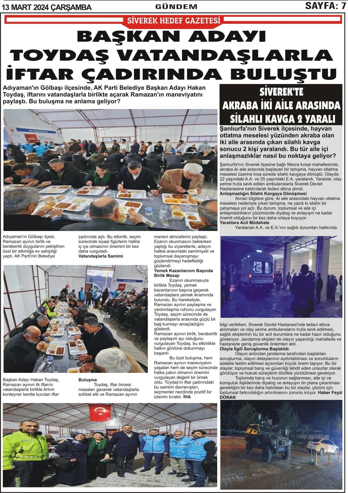 13.03.2024 Tarihli gazetemiz