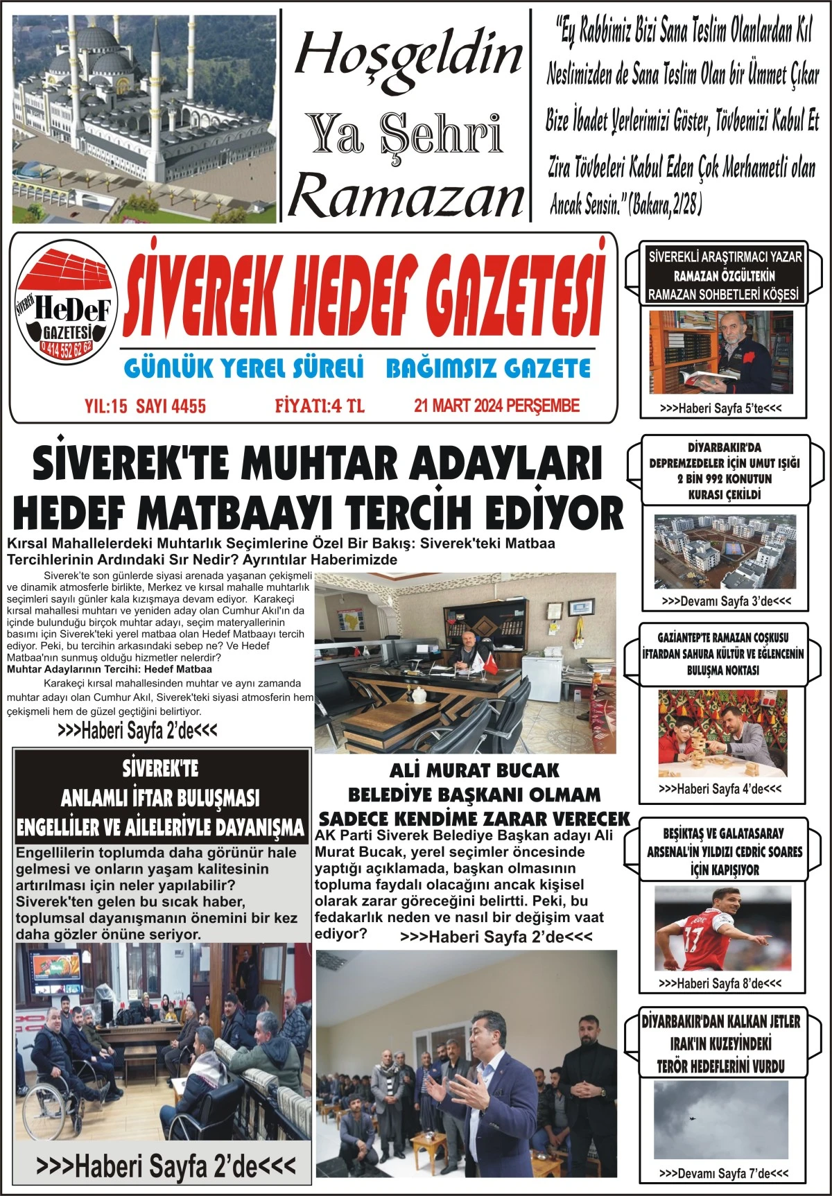 21.03.2024 Tarihli Gazetemiz