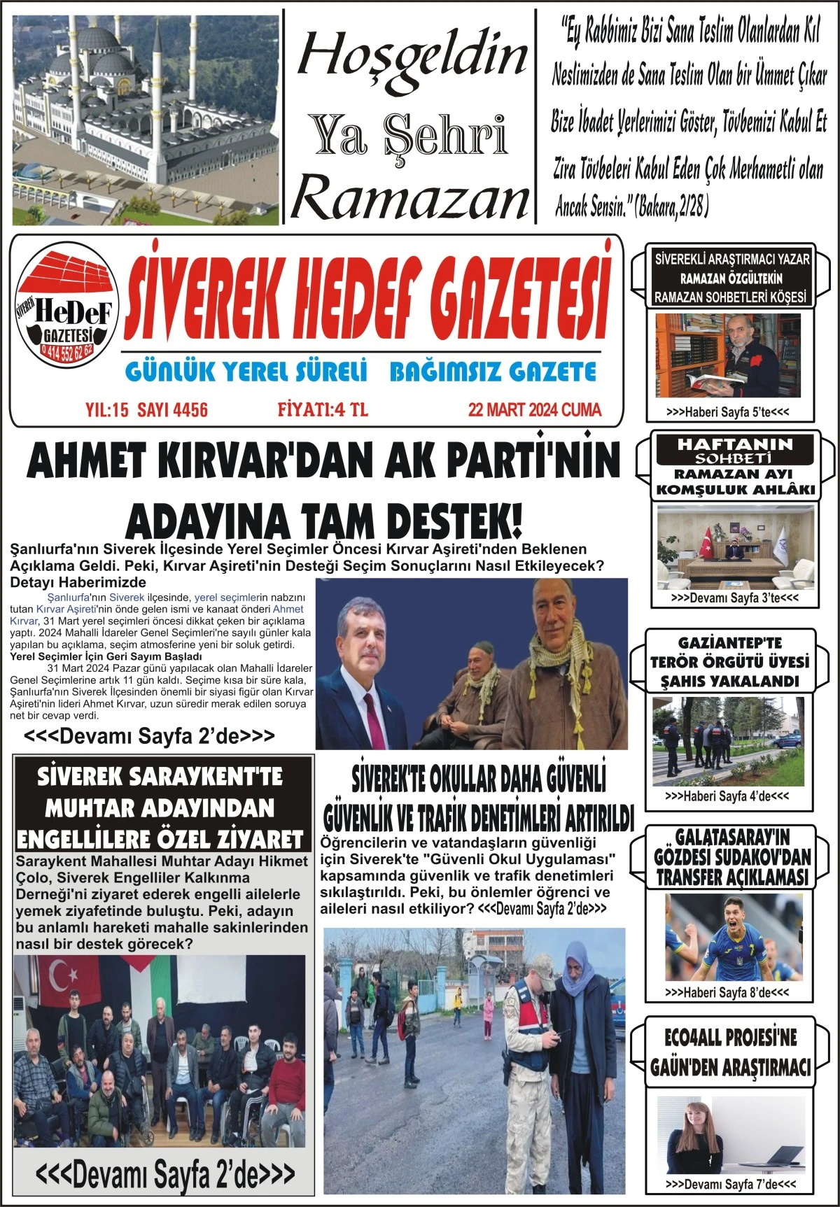 22.03.2024 Tarihli Gazetemiz