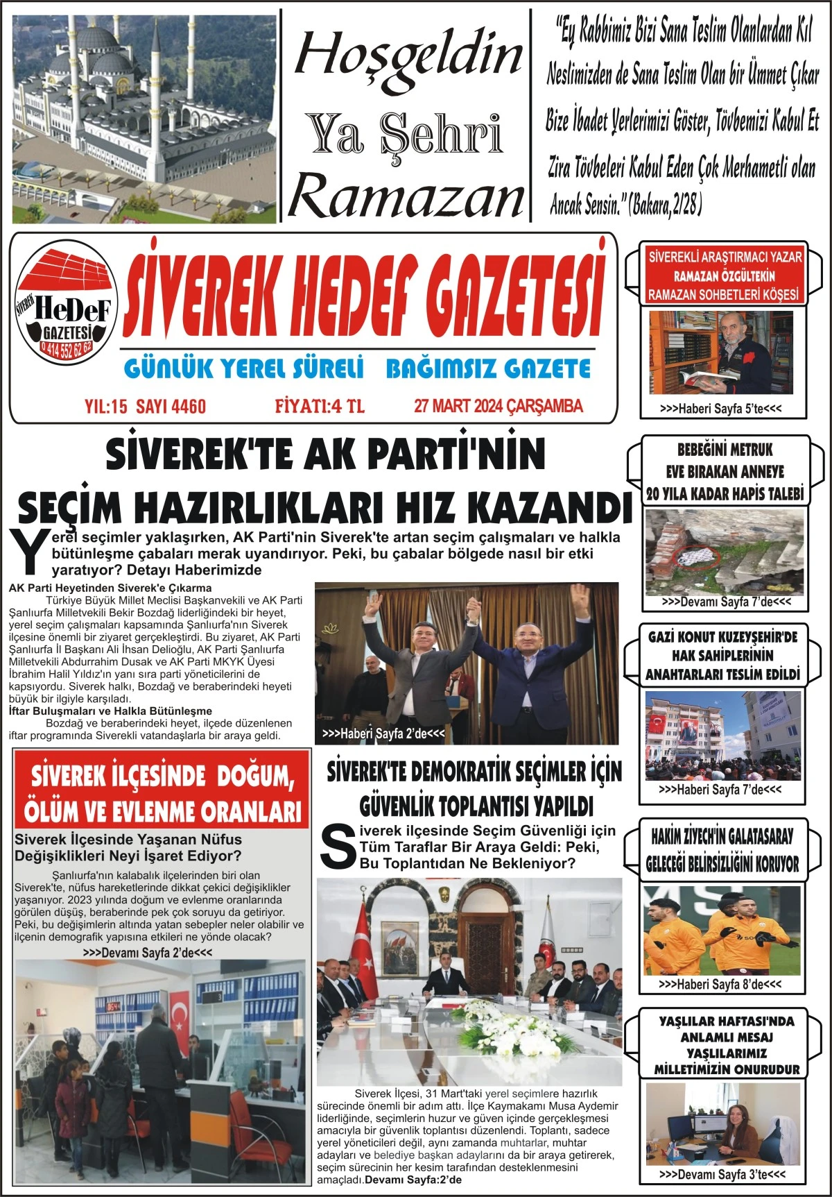 27.03.2024 Tarihli Gazetemiz