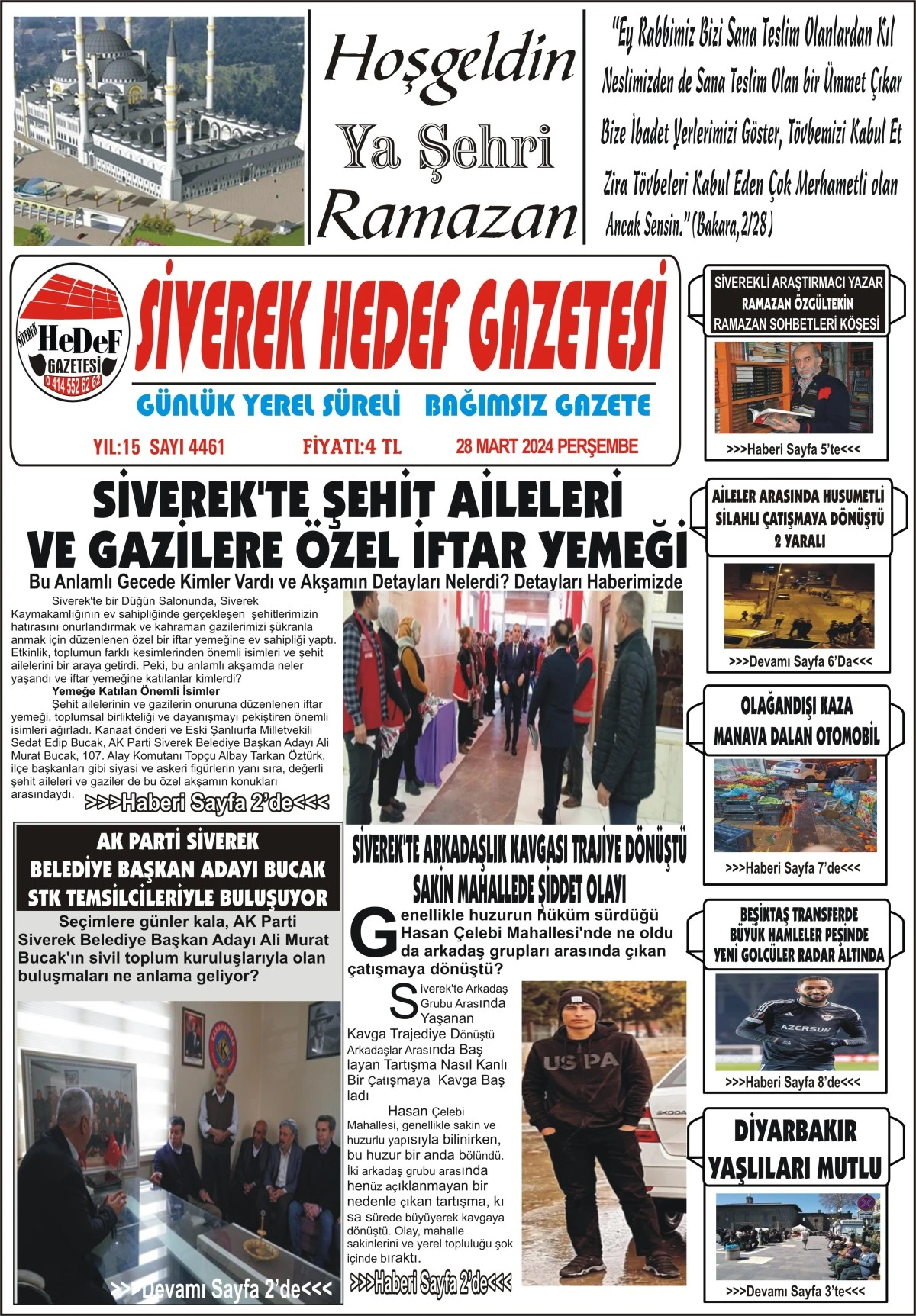 28.03.2024 Tarihli  Gazetemiz