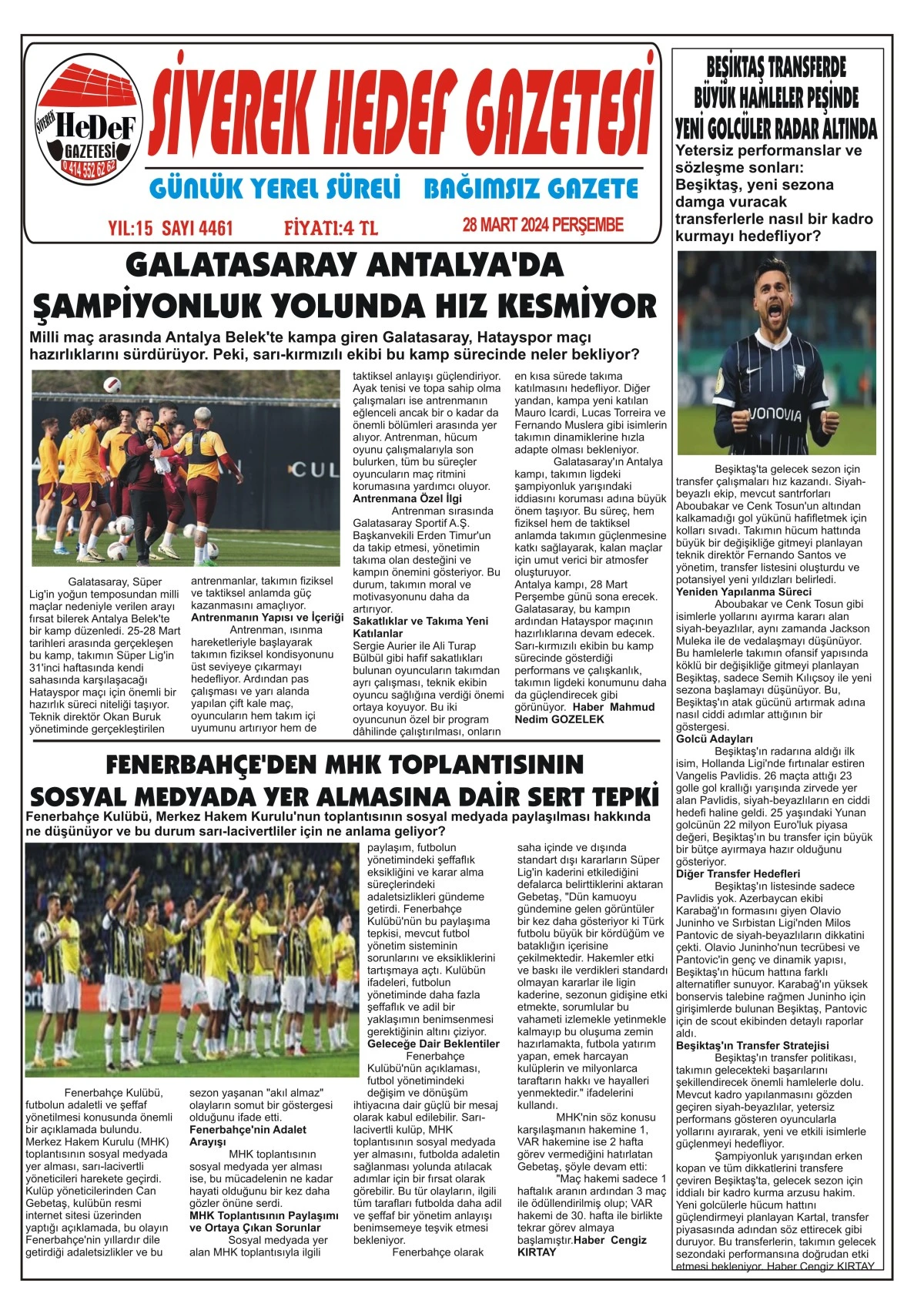 28.03.2024 Tarihli  Gazetemiz
