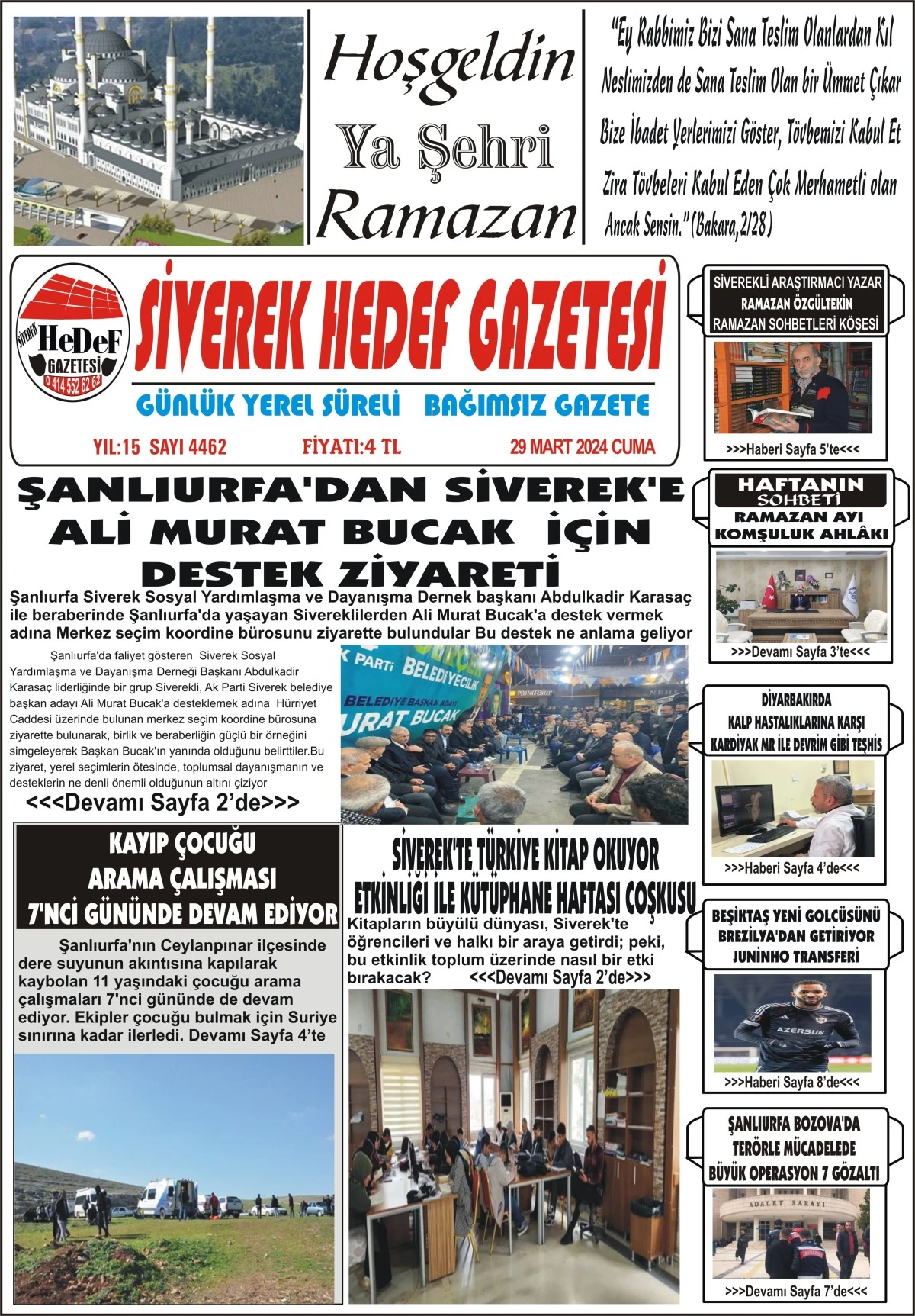 29.03.2024 Tarihli Gazetemiz