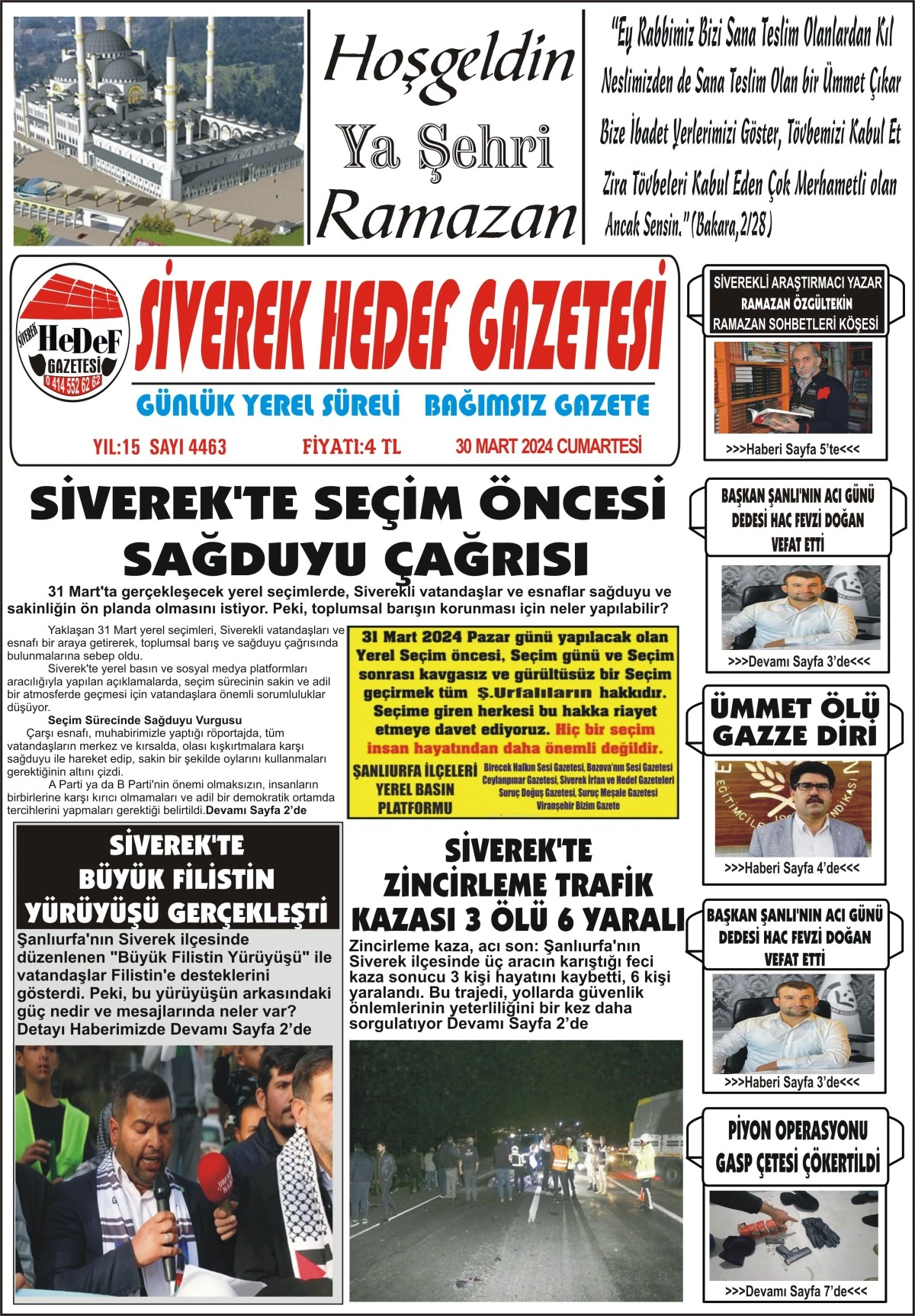 30.03.2024 Tarihli Gazetemiz