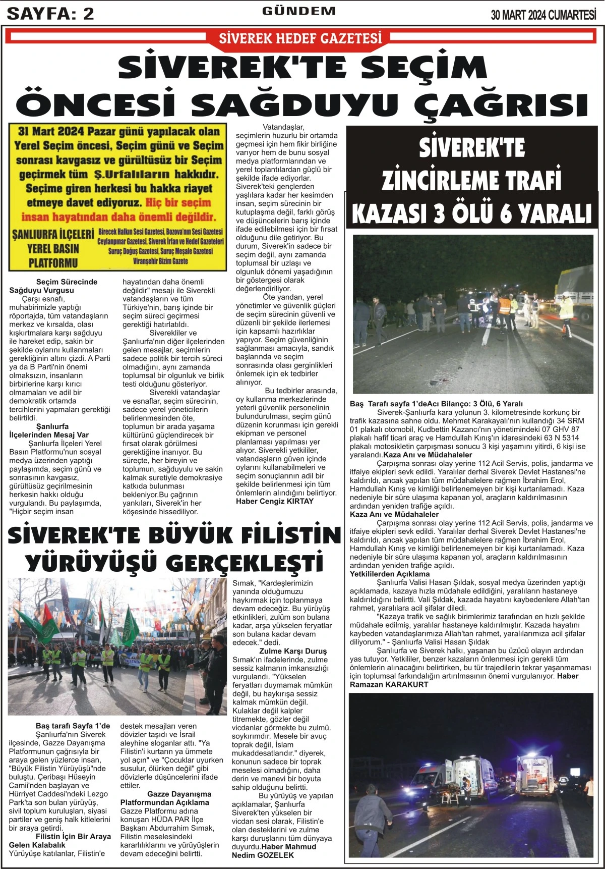 30.03.2024 Tarihli Gazetemiz