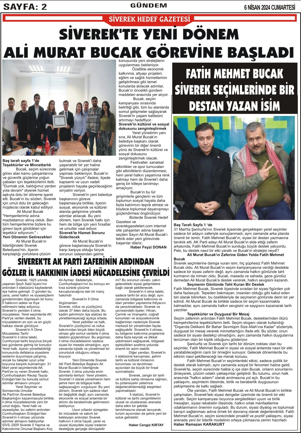 06.04.2024 Tarihli Gazetemiz