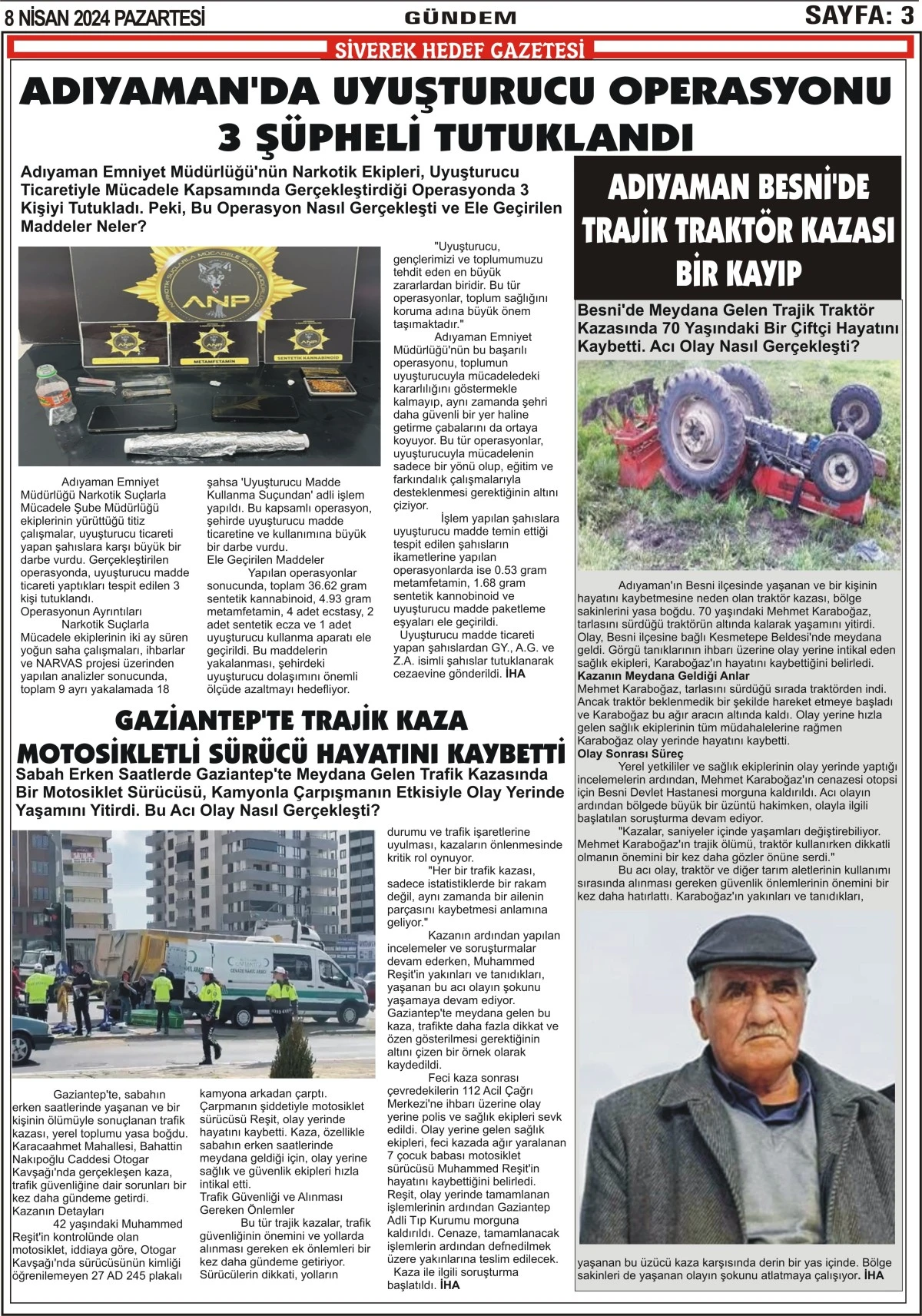 8.04.2024 Tarihli Gazetemiz