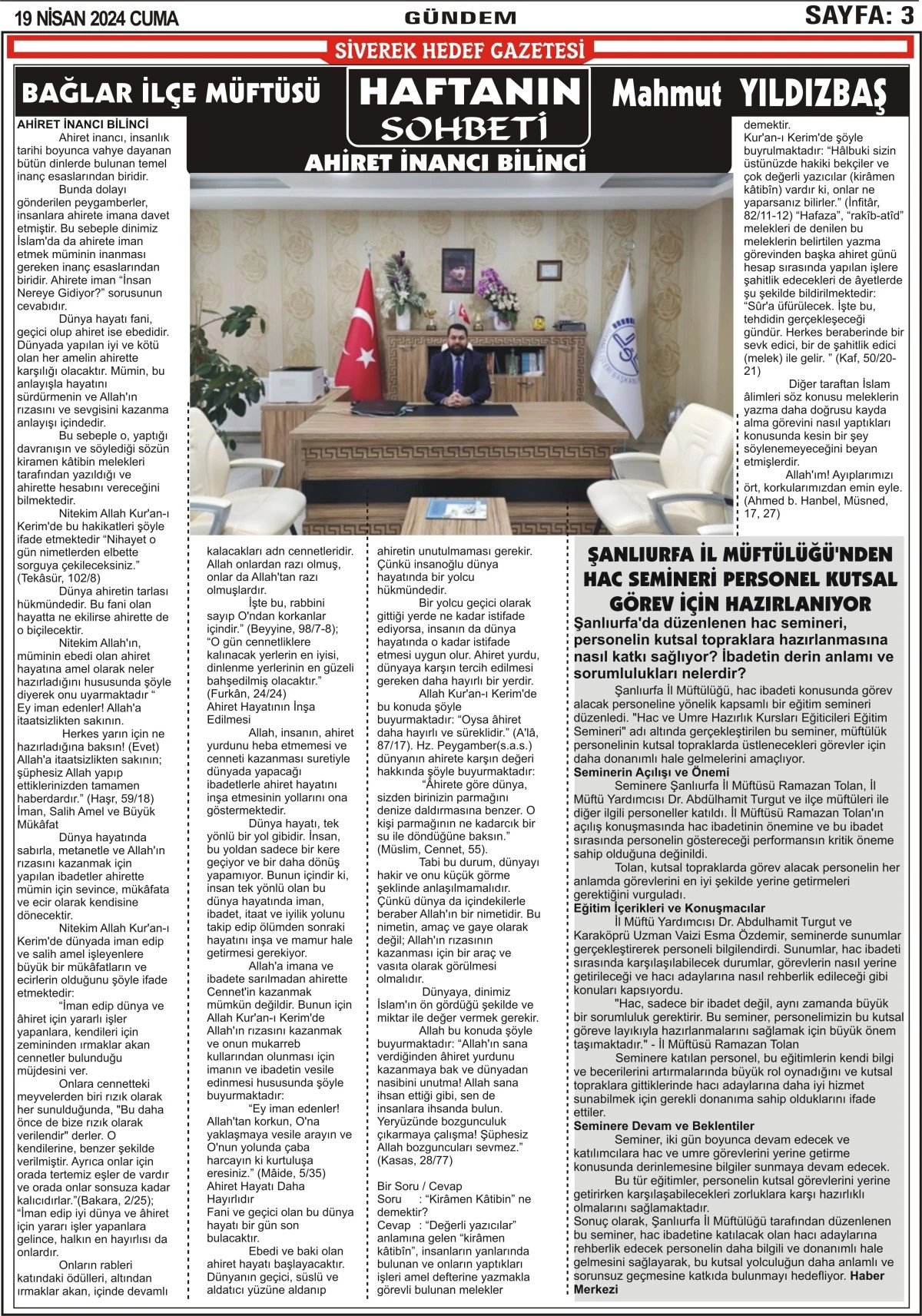 19.04.2024 Tarihi Gazetemiz