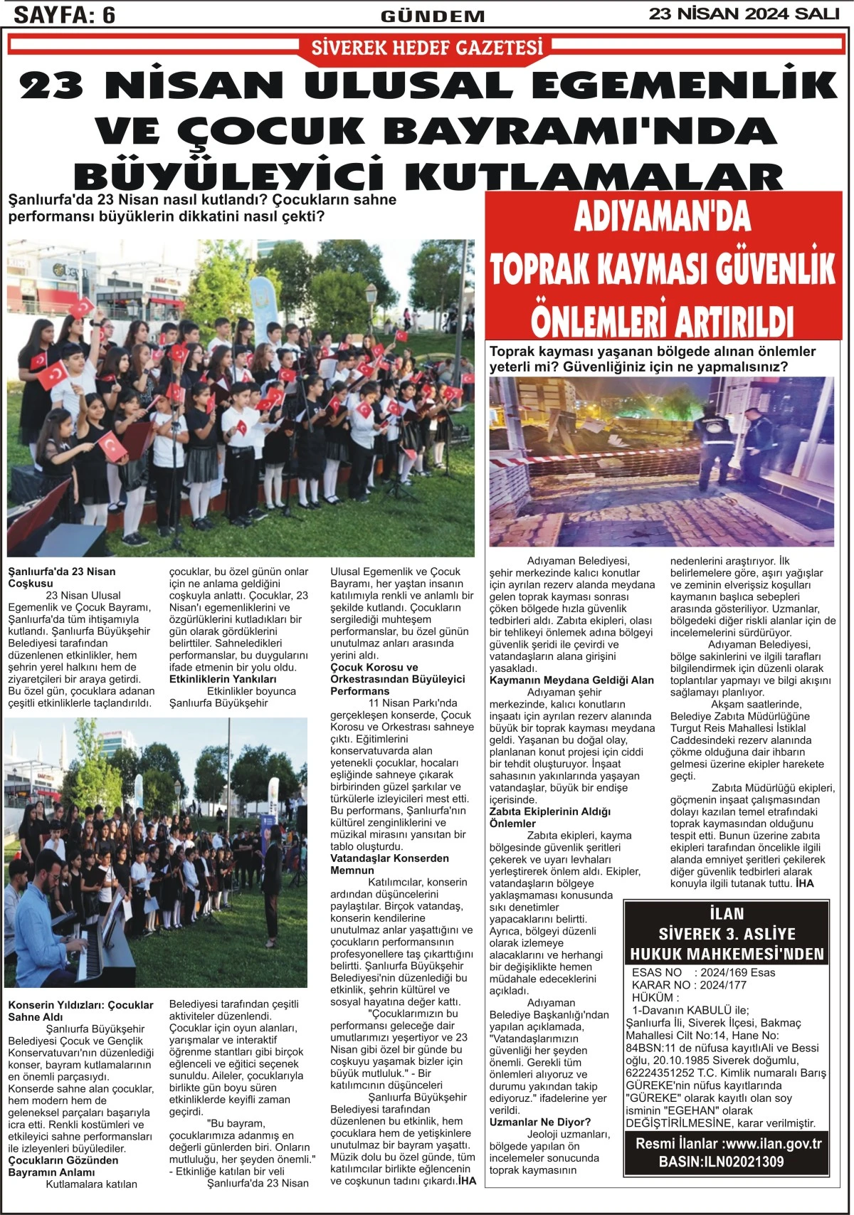 23.04.20024 Tarihli Gazetemiz