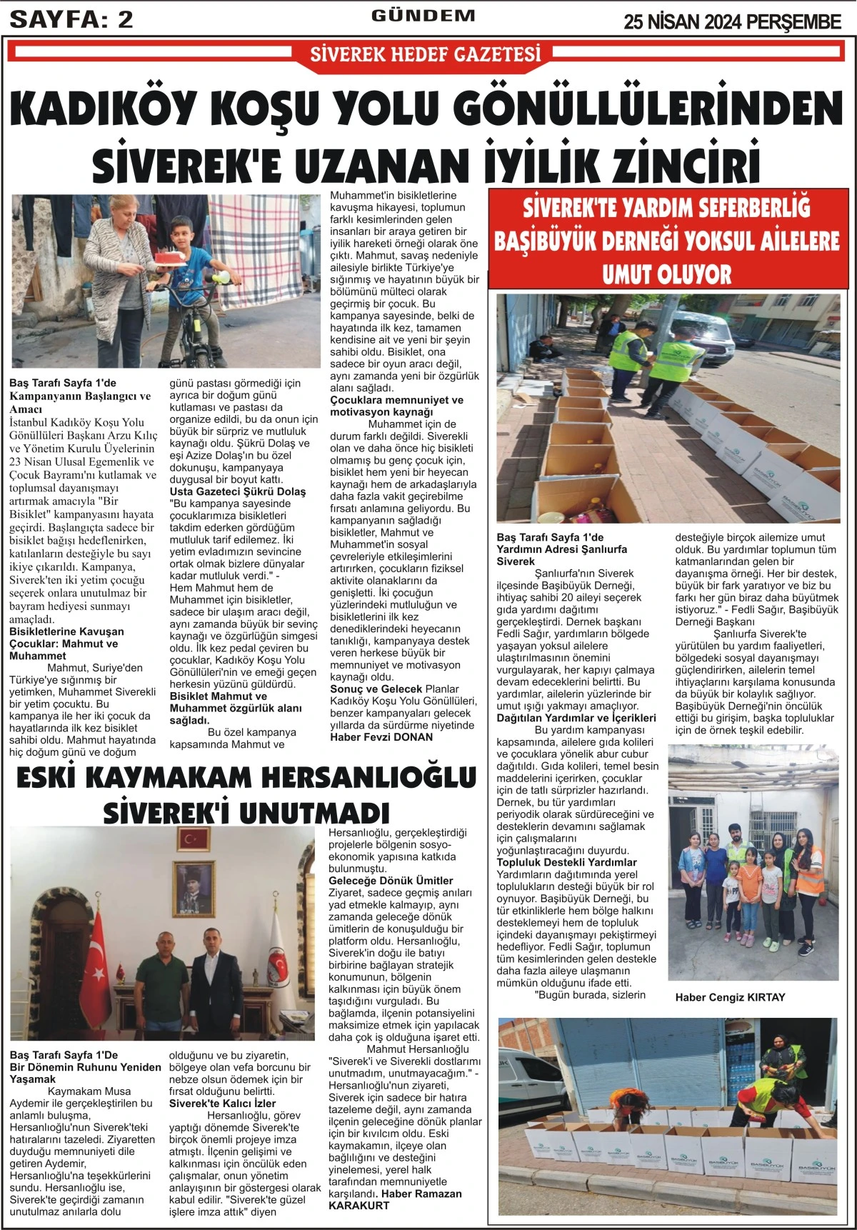 25.04.2024 Tarihli Gazetemiz 