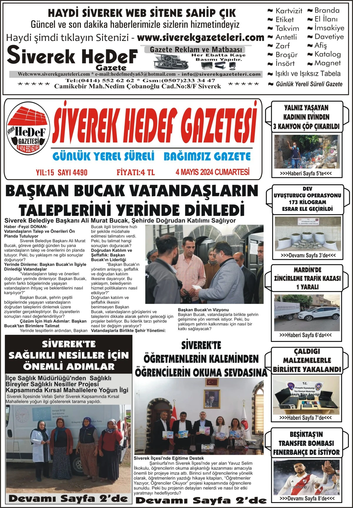 04.05.2024 Tarihli Gazetemiz