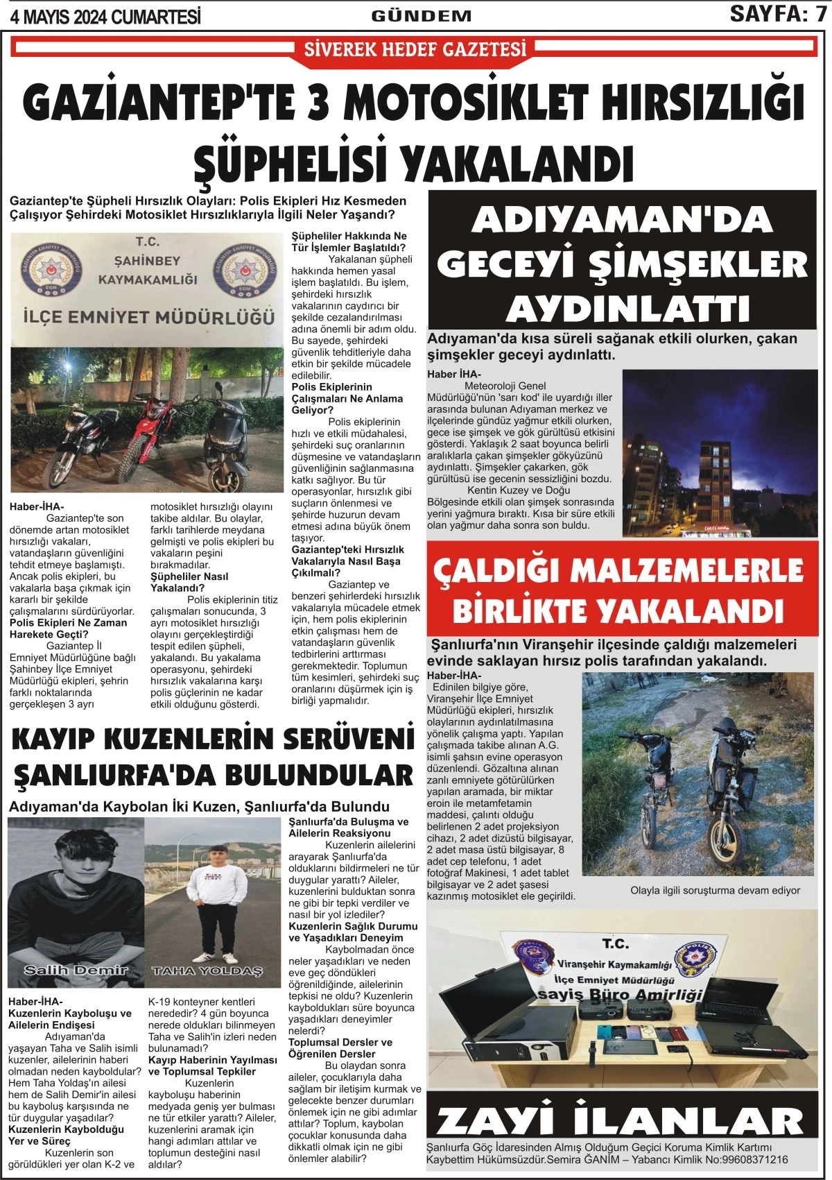 04.05.2024 Tarihli Gazetemiz