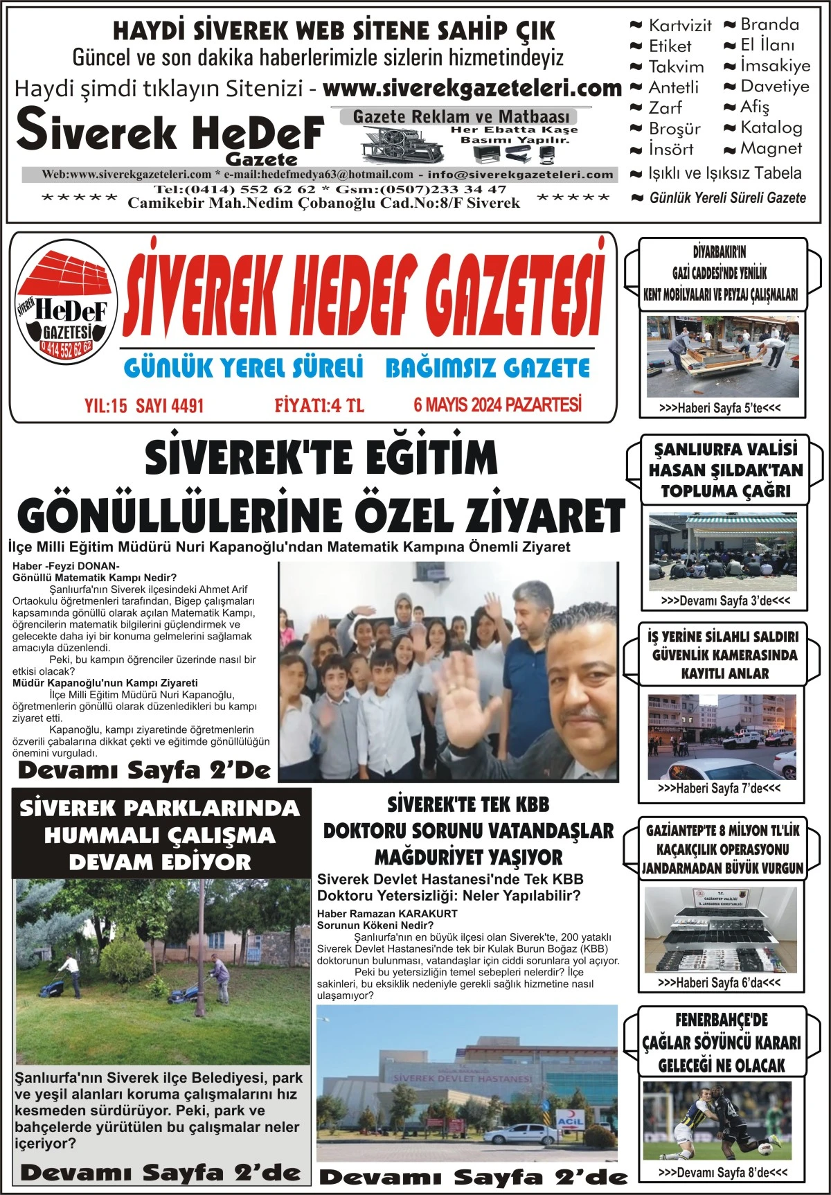 06.05.2024 Tarihli Gazetemiz