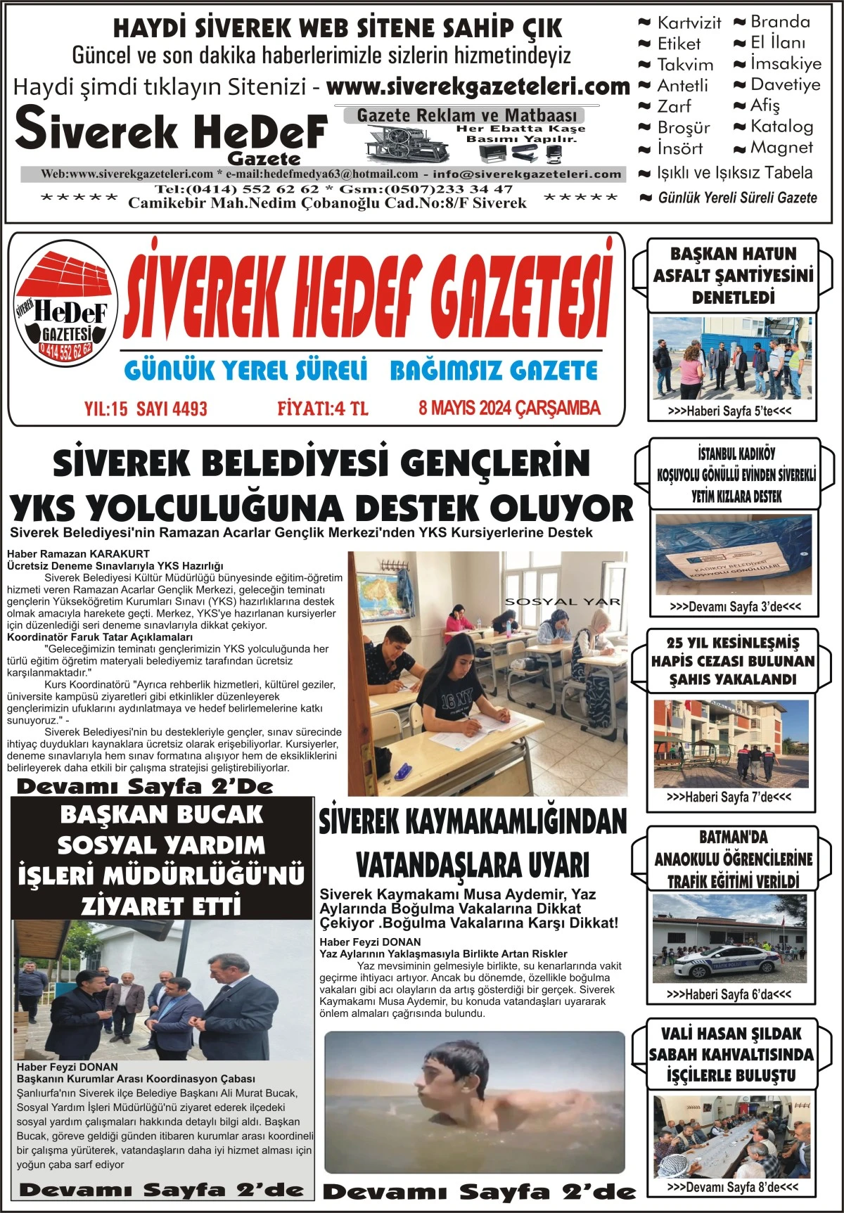 08.05.2024 Tarihli Gazetemiz